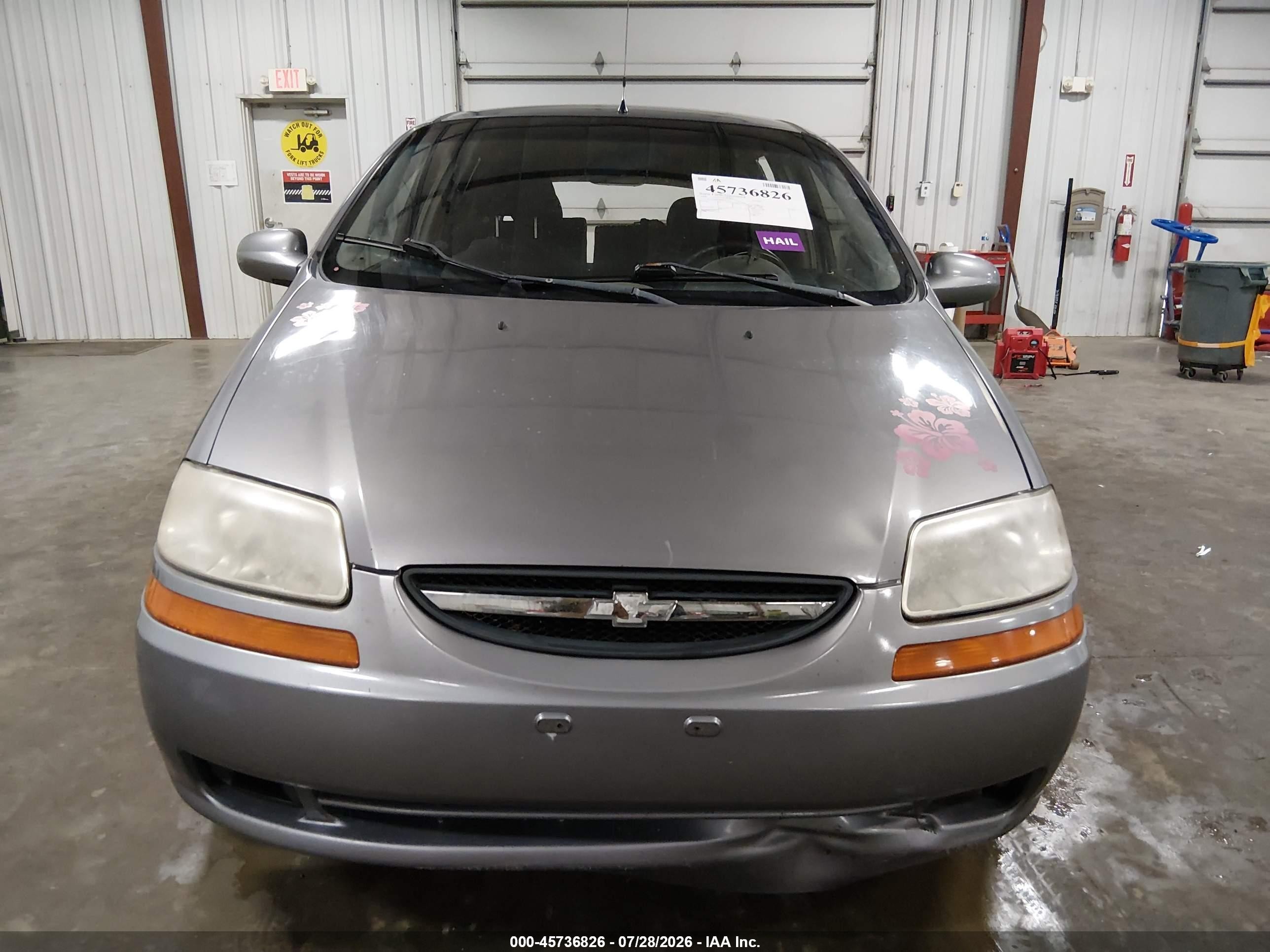 2006 Chevrolet Aveo Ls Gray vin: KL1TD66646B531934