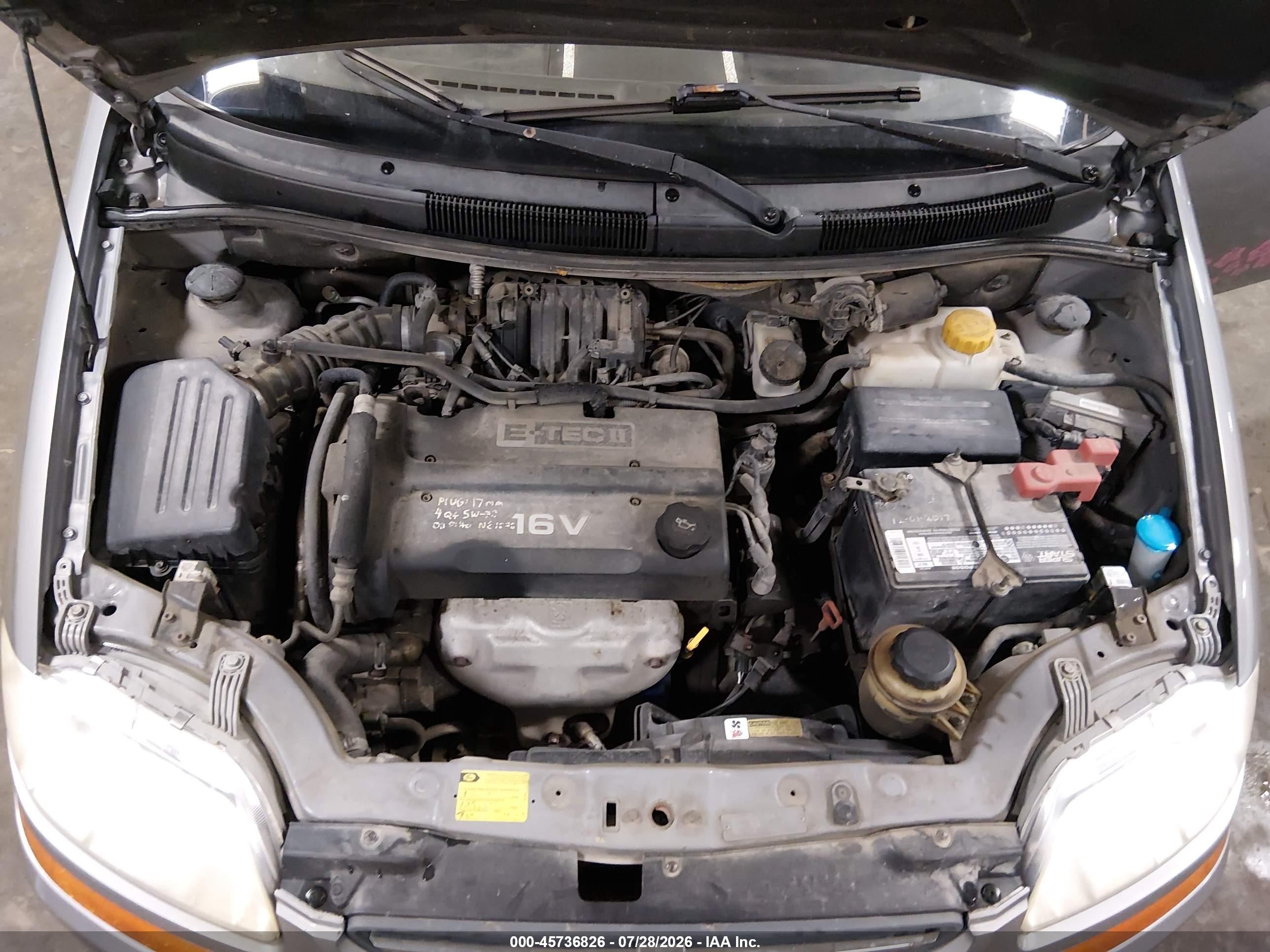 2006 Chevrolet Aveo Ls Gray vin: KL1TD66646B531934