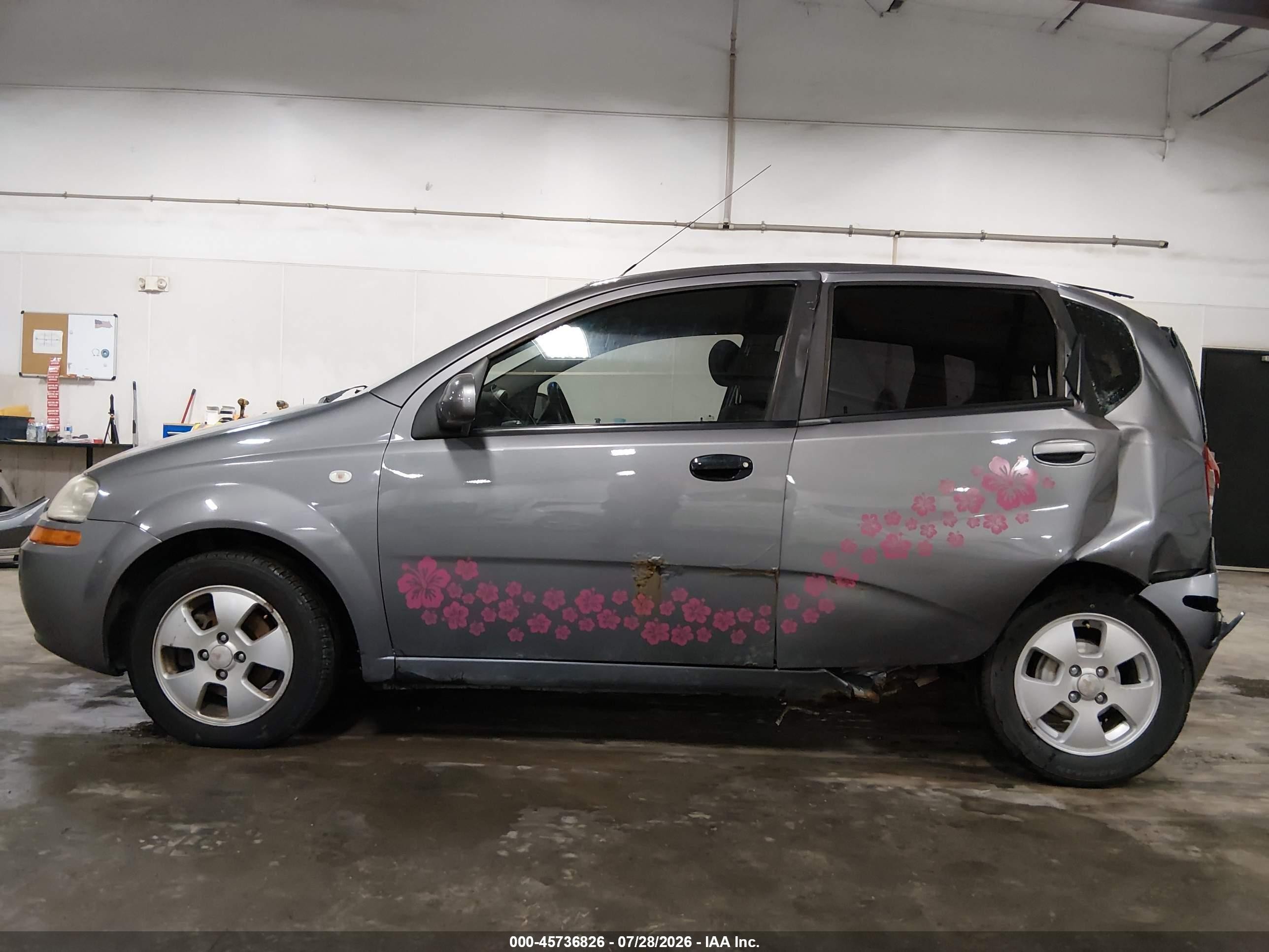 2006 Chevrolet Aveo Ls Gray vin: KL1TD66646B531934