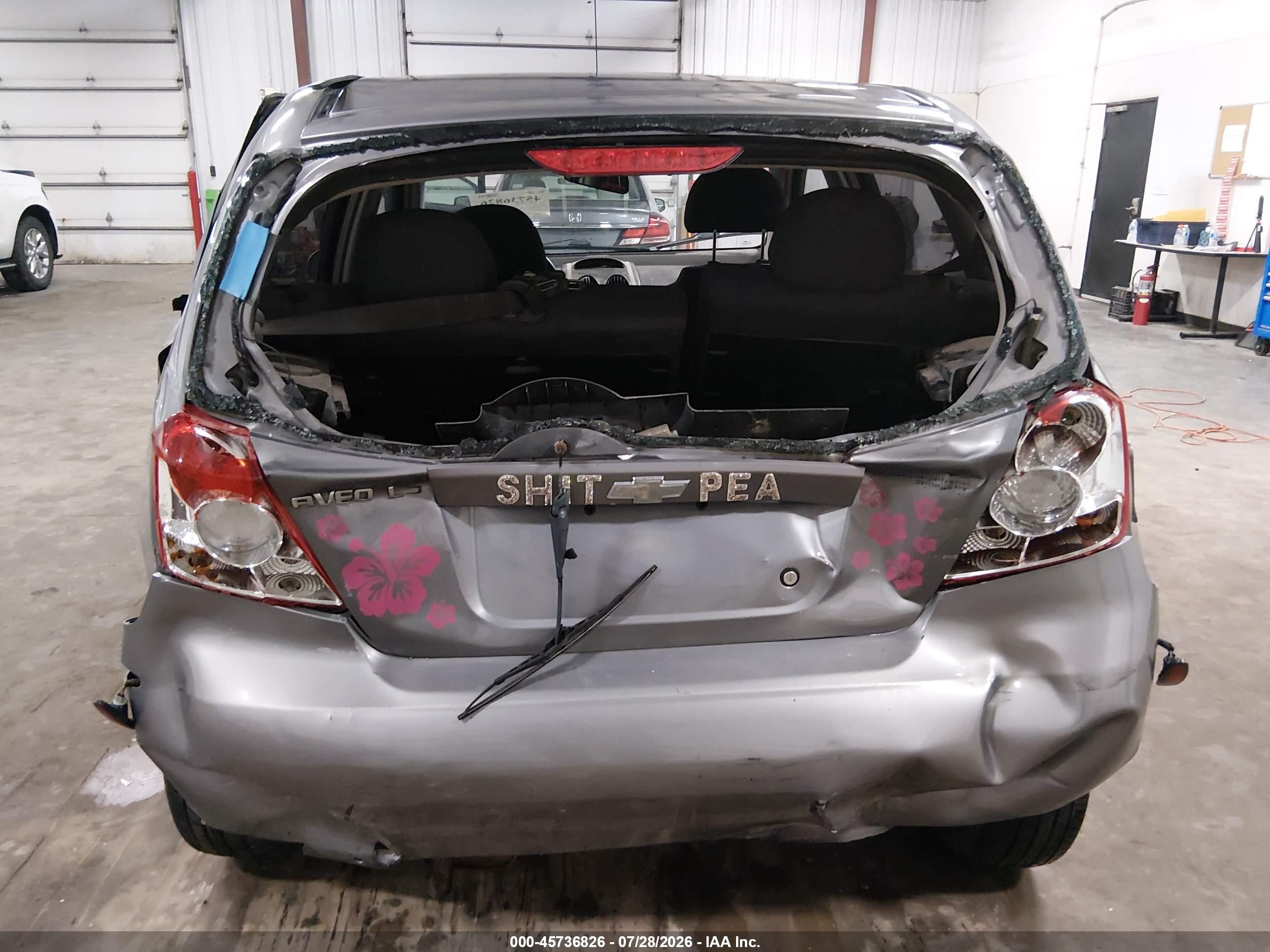 2006 Chevrolet Aveo Ls Gray vin: KL1TD66646B531934