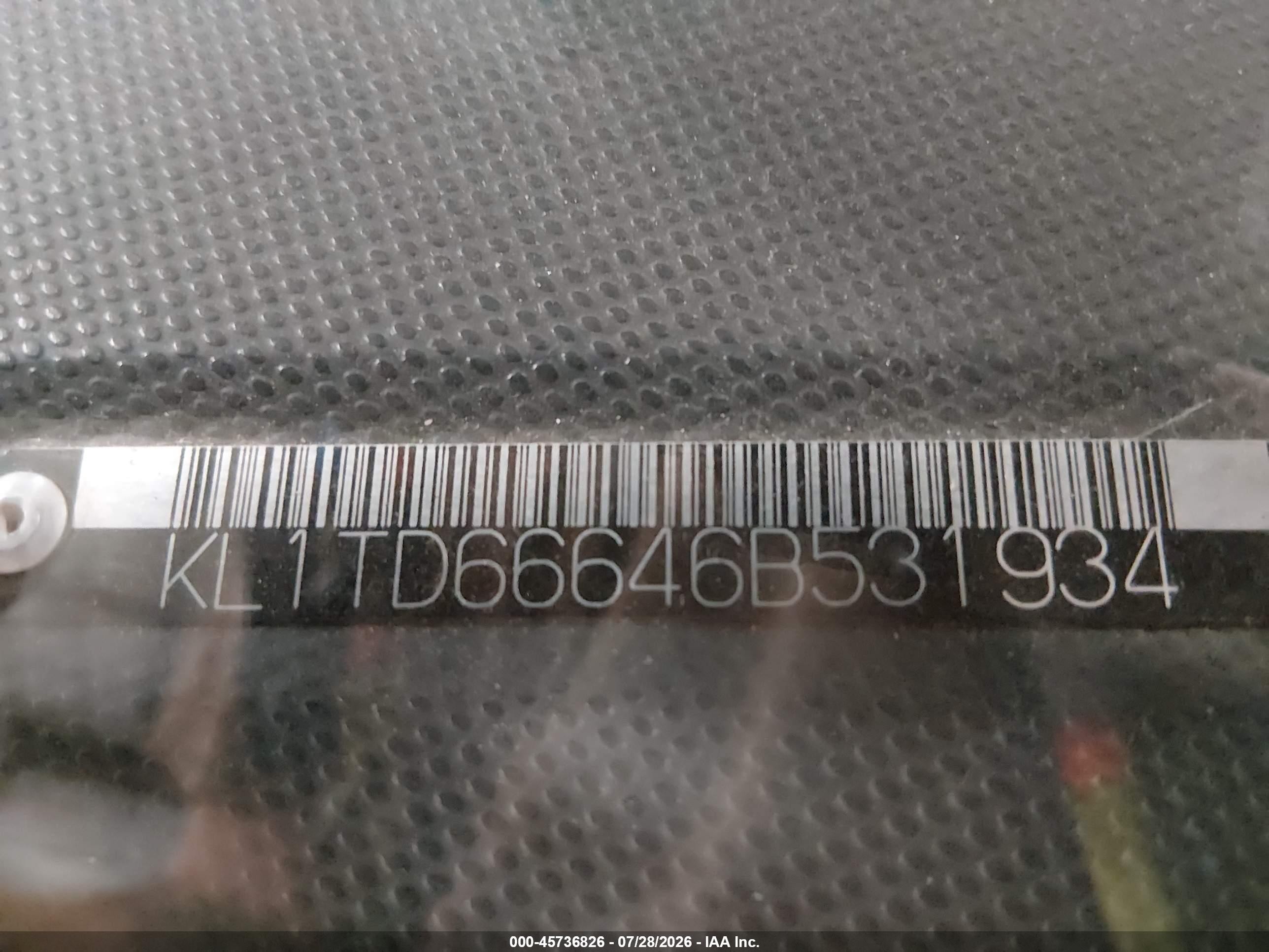 2006 Chevrolet Aveo Ls Gray vin: KL1TD66646B531934