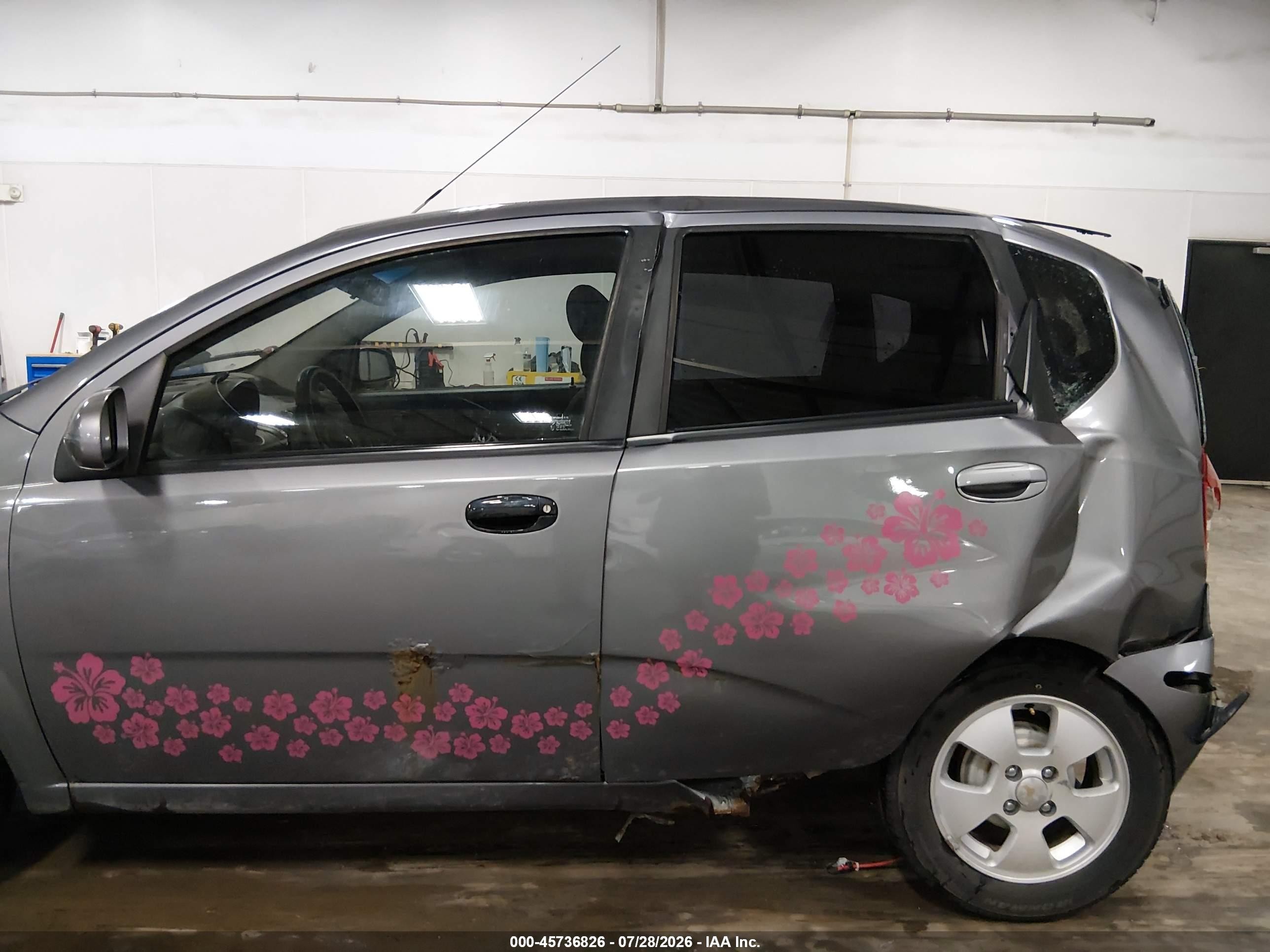 2006 Chevrolet Aveo Ls Gray vin: KL1TD66646B531934