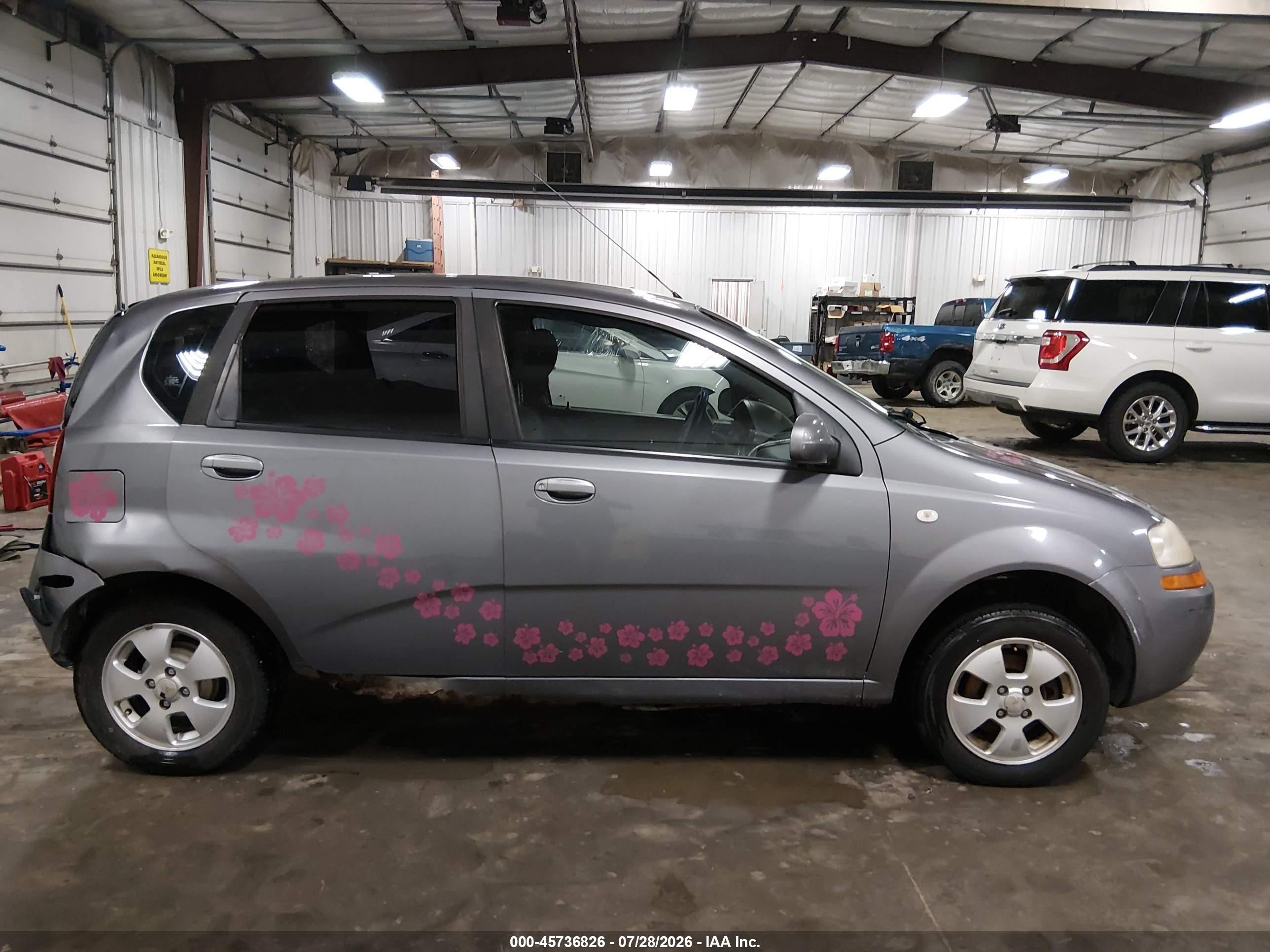 2006 Chevrolet Aveo Ls Gray vin: KL1TD66646B531934