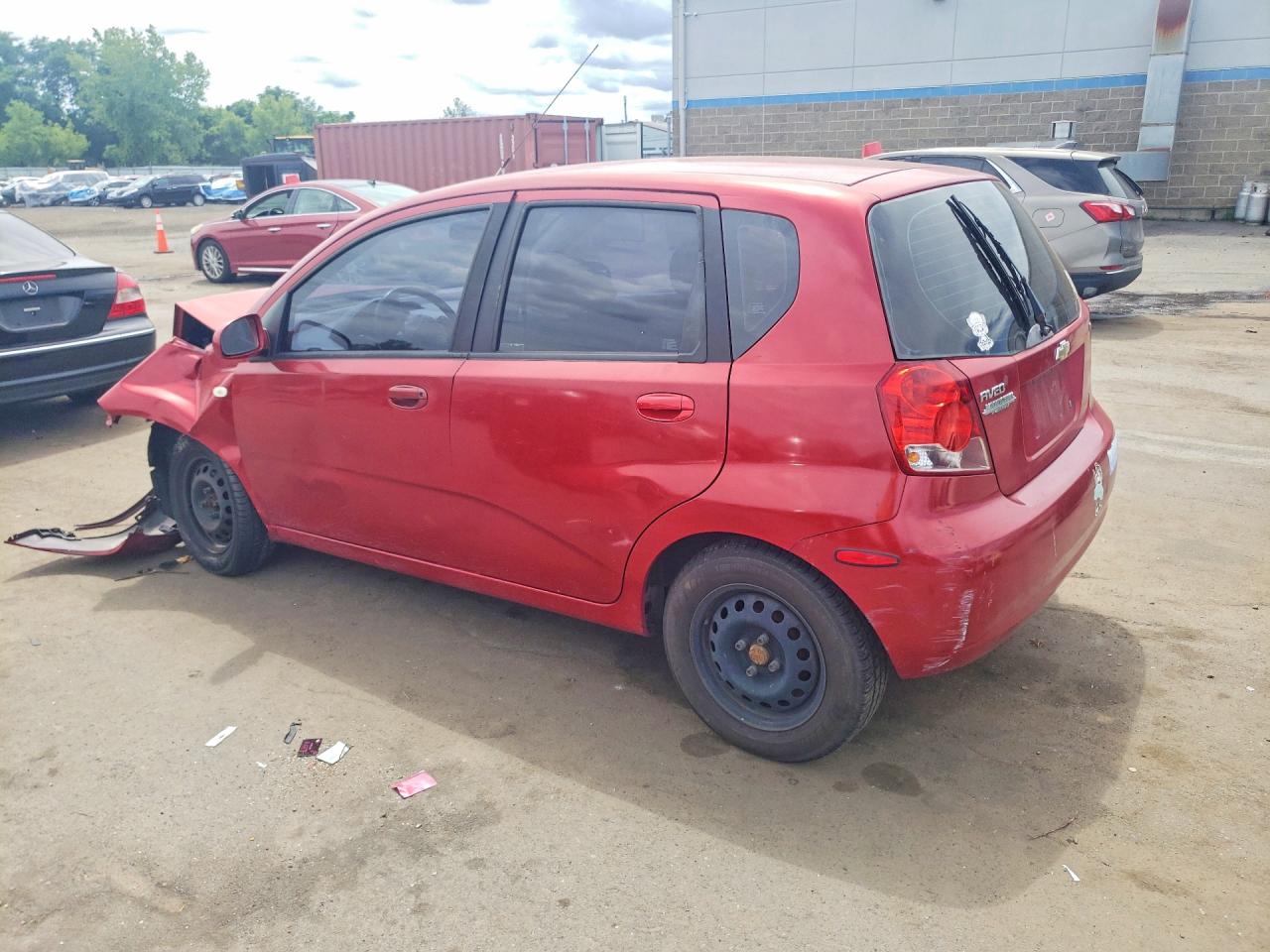 2007 Chevrolet Aveo Base Red vin: KL1TD66647B710847