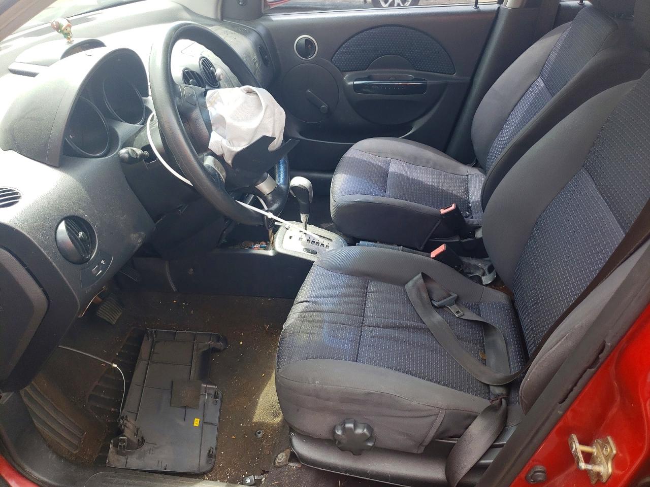 2007 Chevrolet Aveo Base Red vin: KL1TD66647B710847