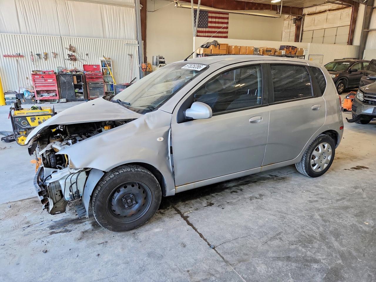 2007 Chevrolet Aveo Base Silver vin: KL1TD66647B783684