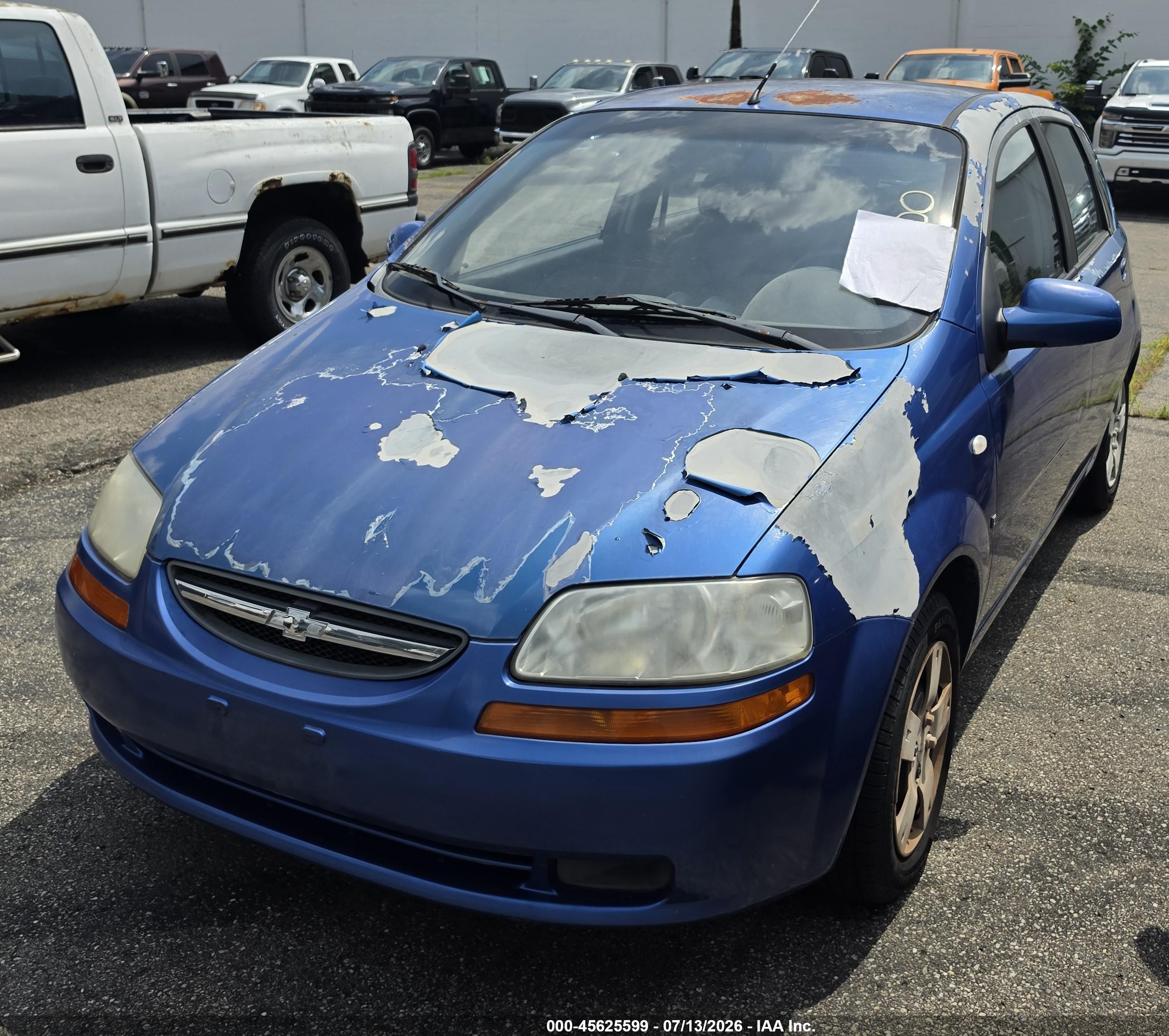 2008 Chevrolet Aveo Svm Blue vin: KL1TD66648B002227