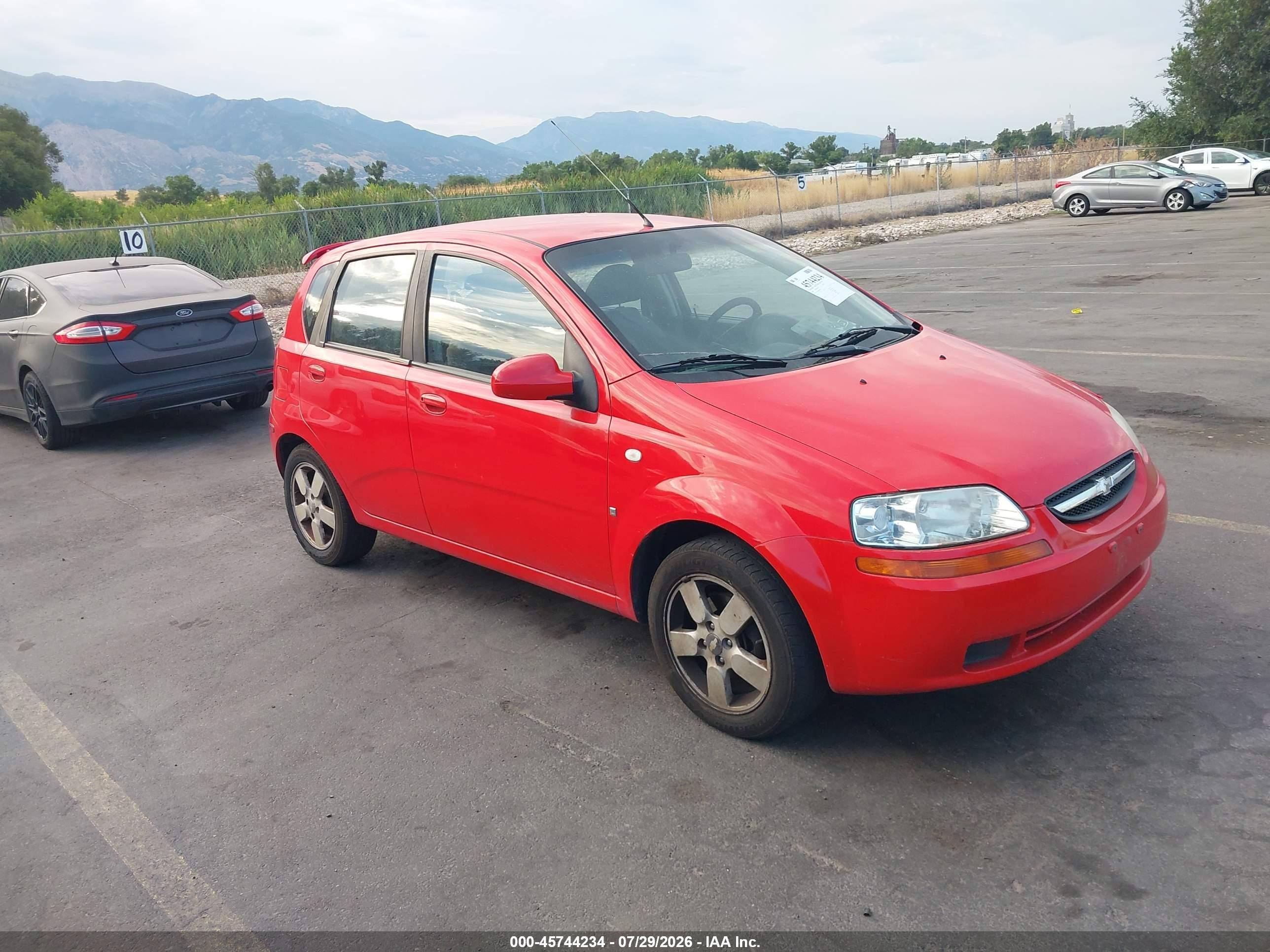 2008 Chevrolet Aveo Svm Red vin: KL1TD66648B016810