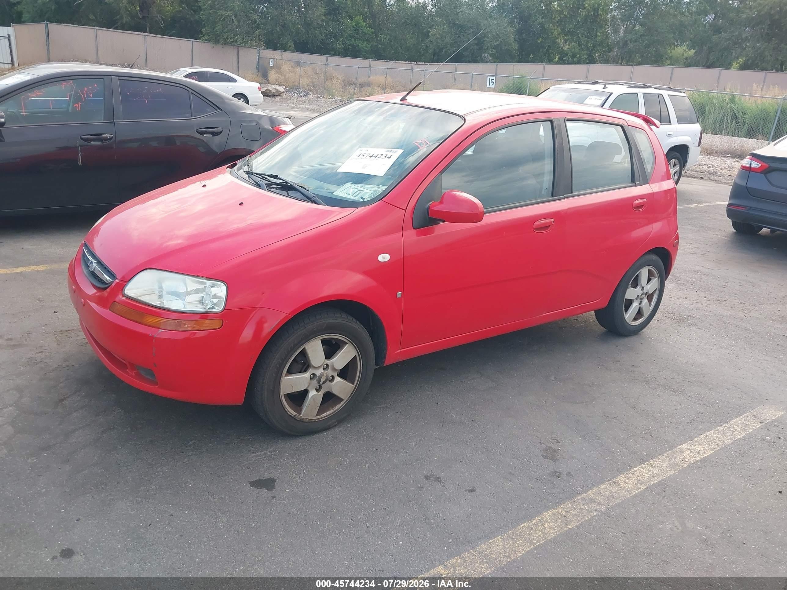 2008 Chevrolet Aveo Svm Red vin: KL1TD66648B016810