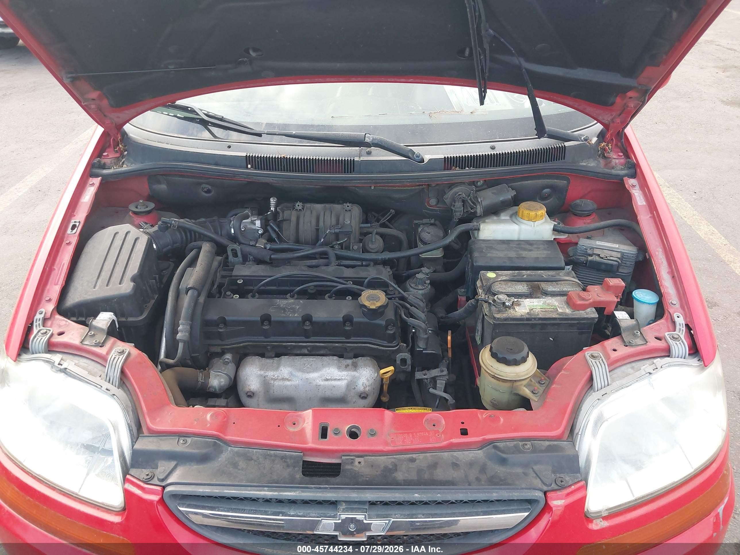 2008 Chevrolet Aveo Svm Red vin: KL1TD66648B016810
