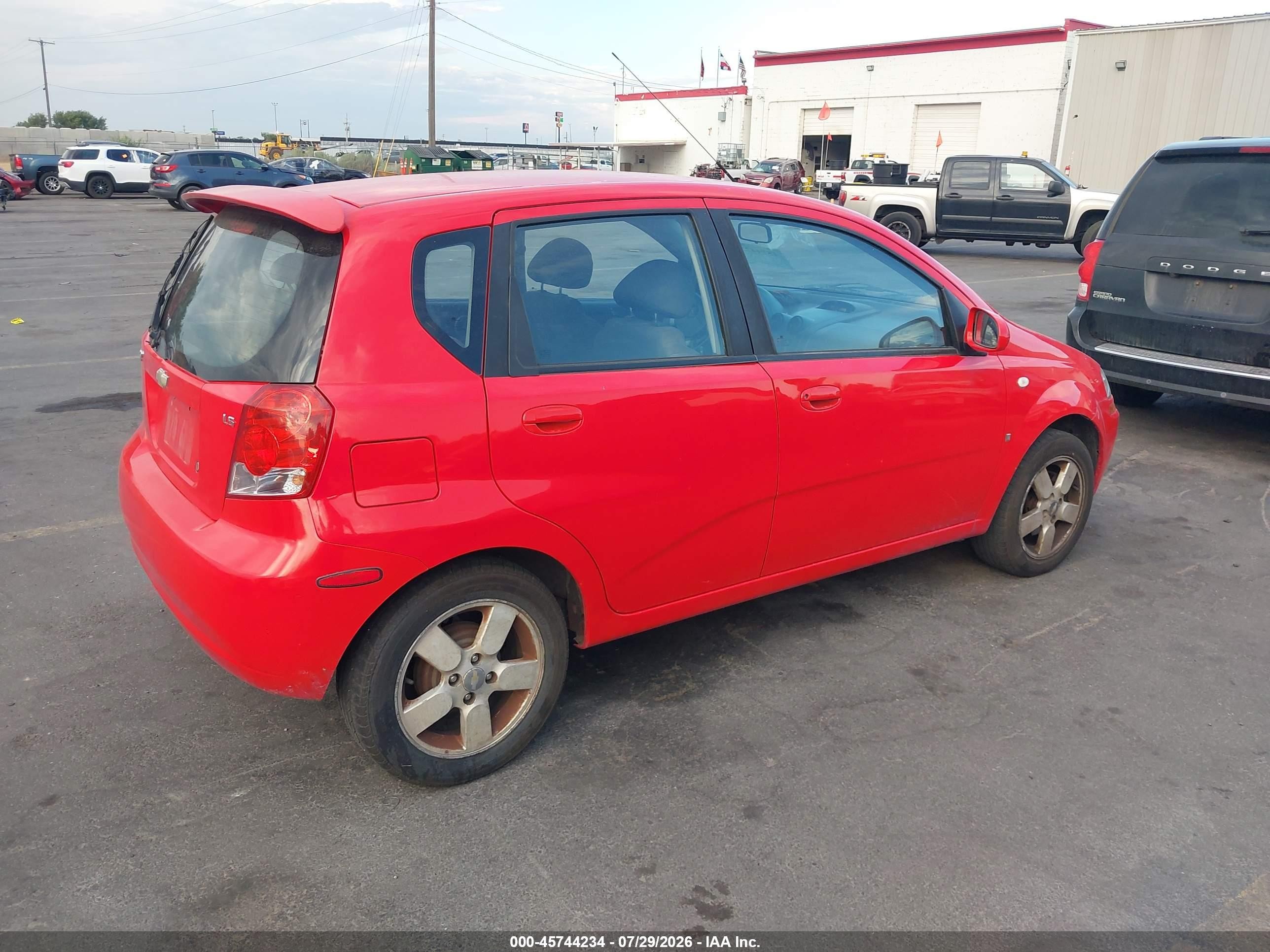 2008 Chevrolet Aveo Svm Red vin: KL1TD66648B016810