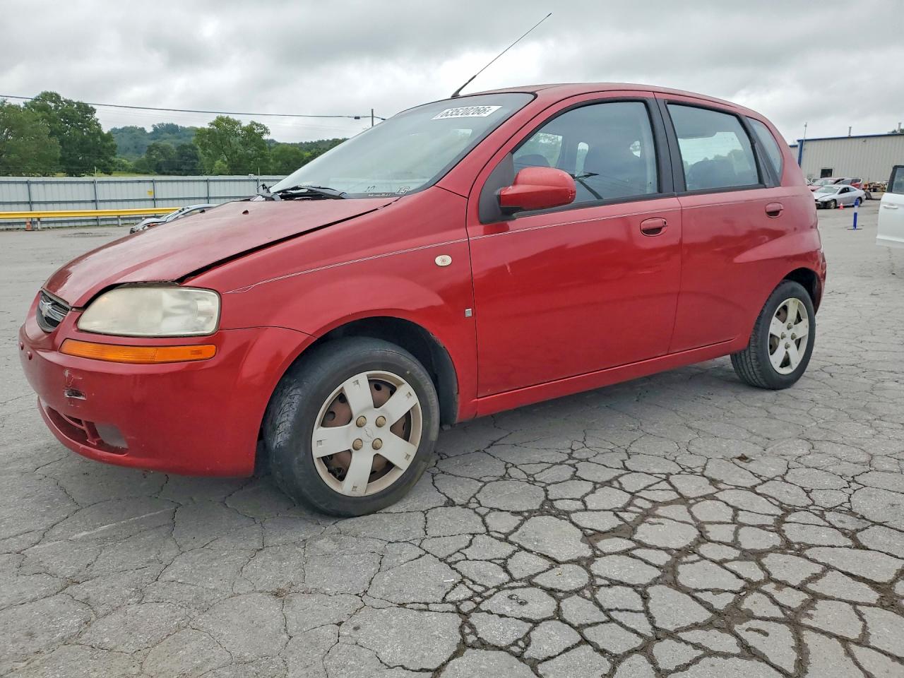 2008 Chevrolet Aveo Base Red vin: KL1TD66648B063044