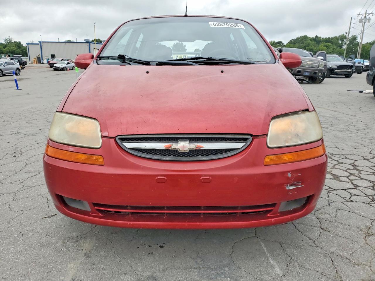2008 Chevrolet Aveo Base Red vin: KL1TD66648B063044