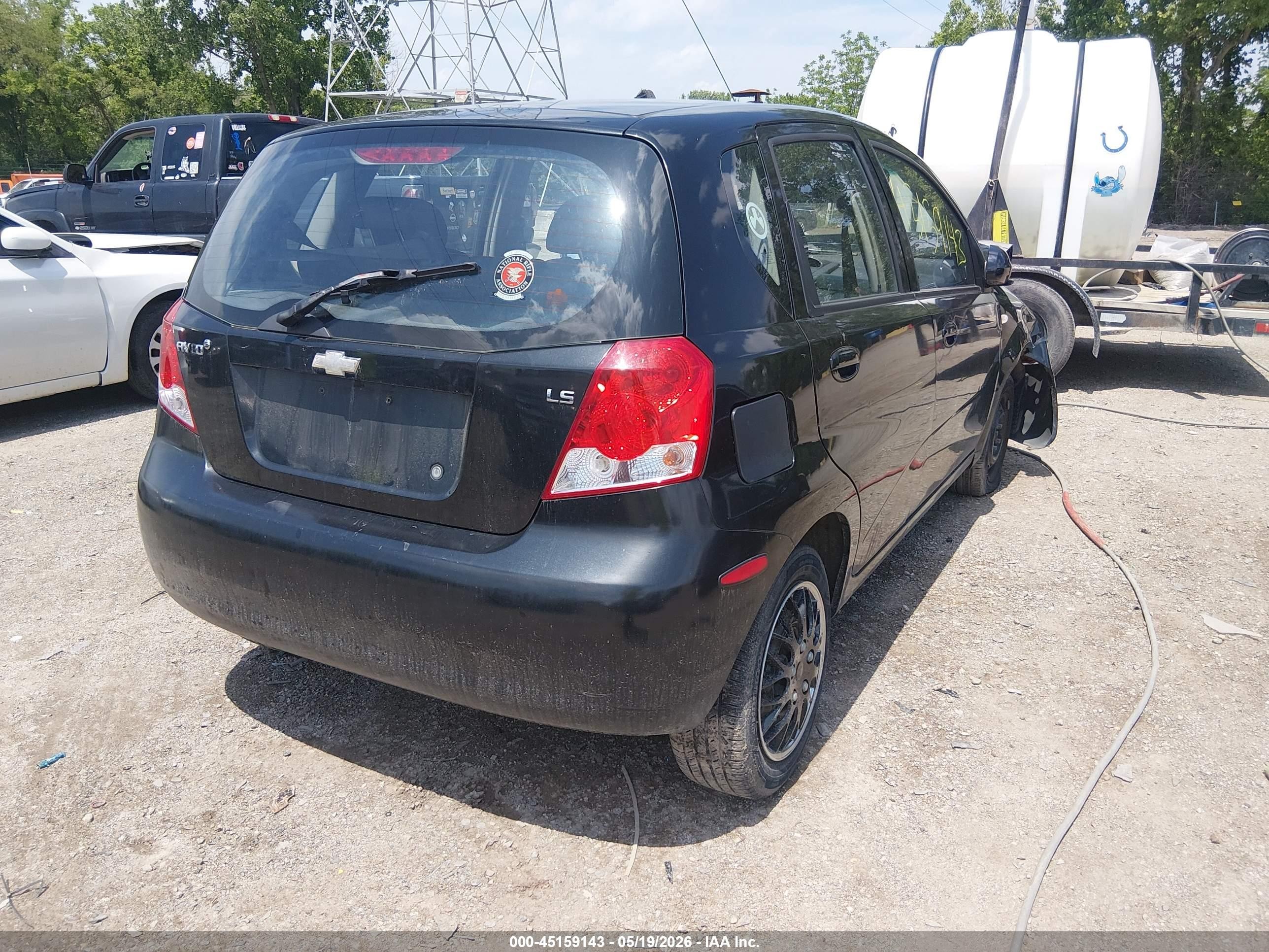 2008 Chevrolet Aveo 5 Ls Black vin: KL1TD66648B219552