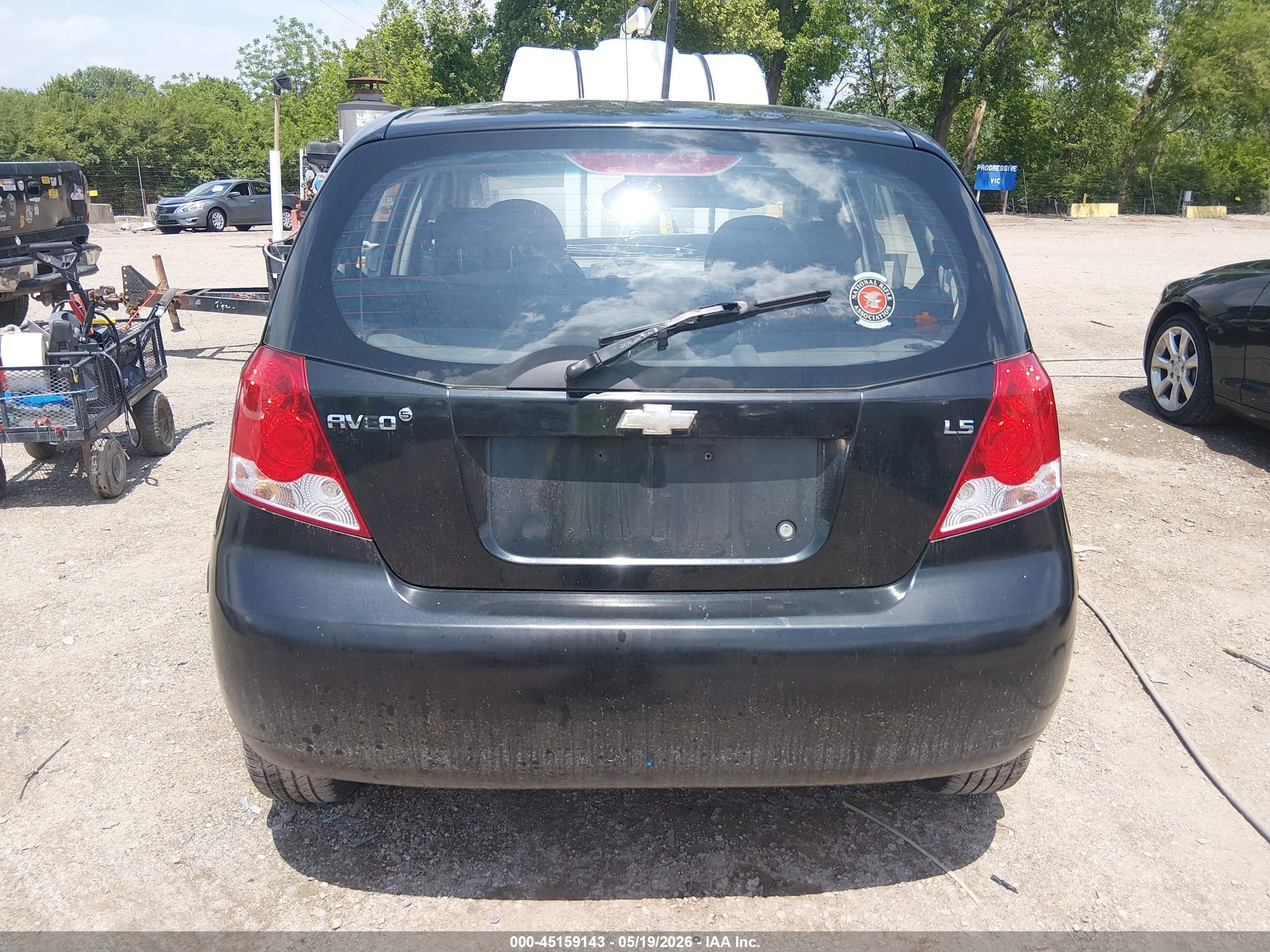 2008 Chevrolet Aveo 5 Ls Black vin: KL1TD66648B219552