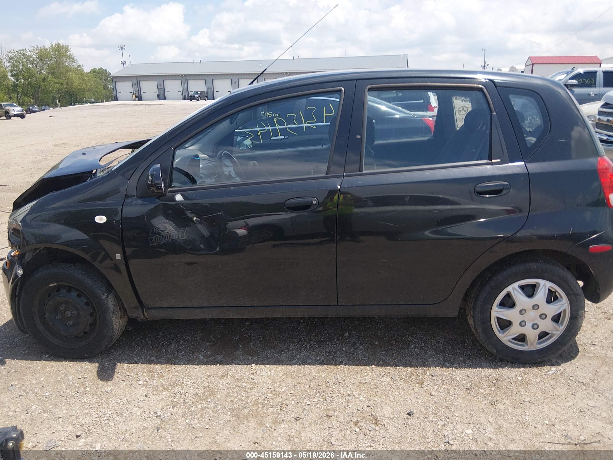 2008 Chevrolet Aveo 5 Ls Black vin: KL1TD66648B219552