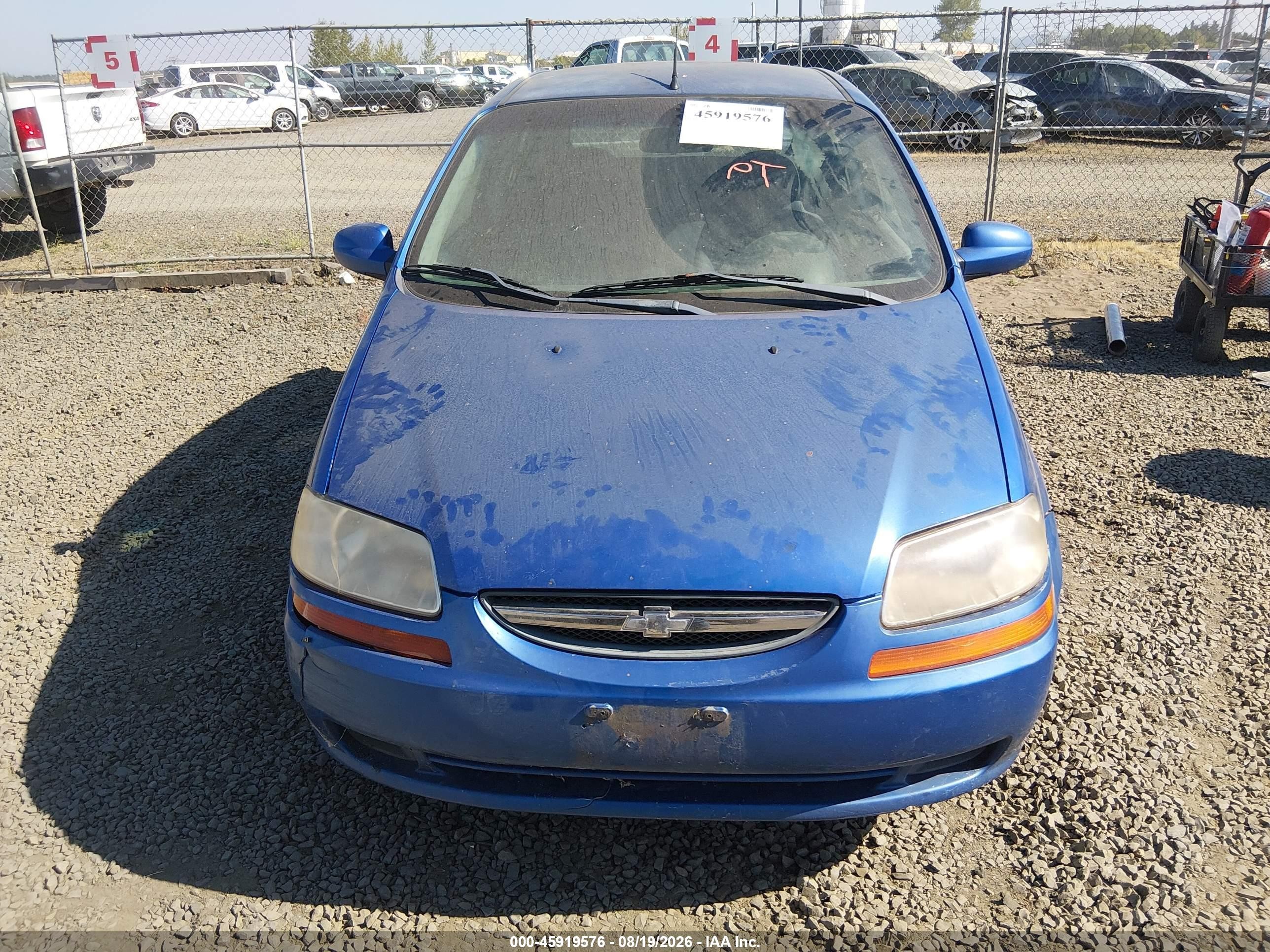 2006 Chevrolet Aveo Ls Синий vin: KL1TD66676B532110