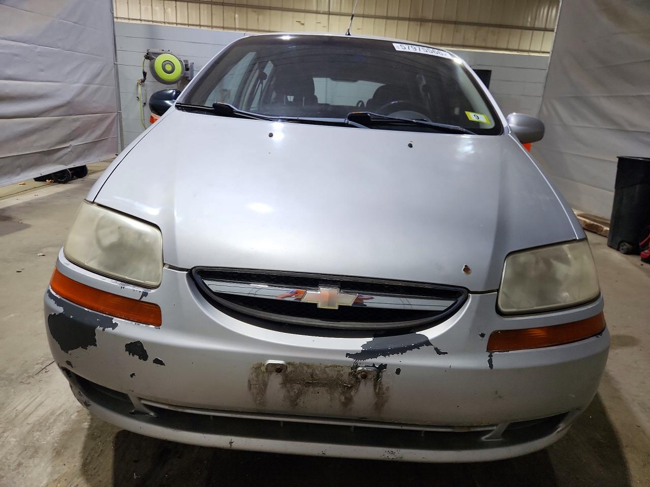 2007 Chevrolet Aveo Base Серебряный vin: KL1TD66677B727139