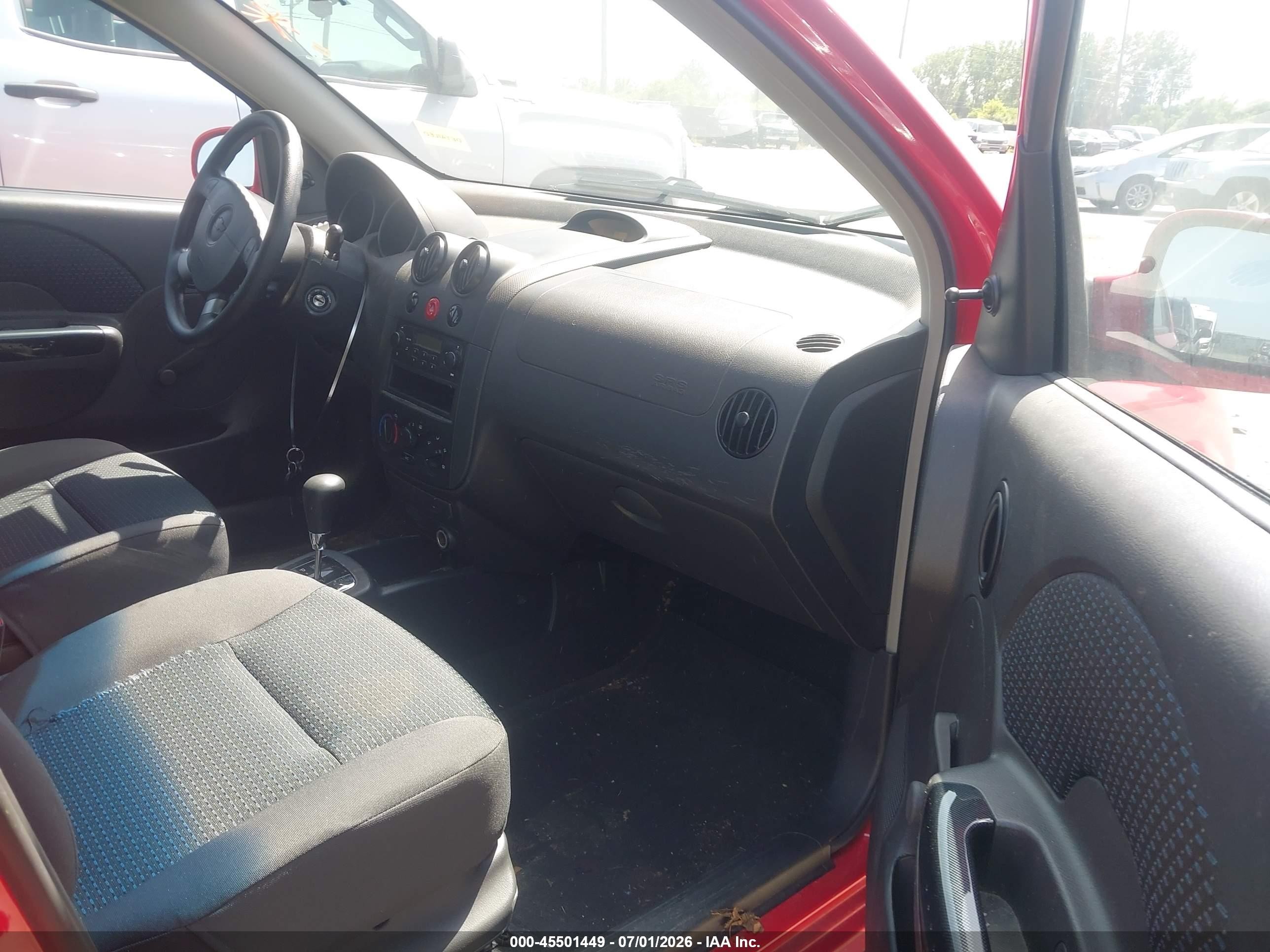 2006 Chevrolet Aveo Ls Red vin: KL1TD66696B594396