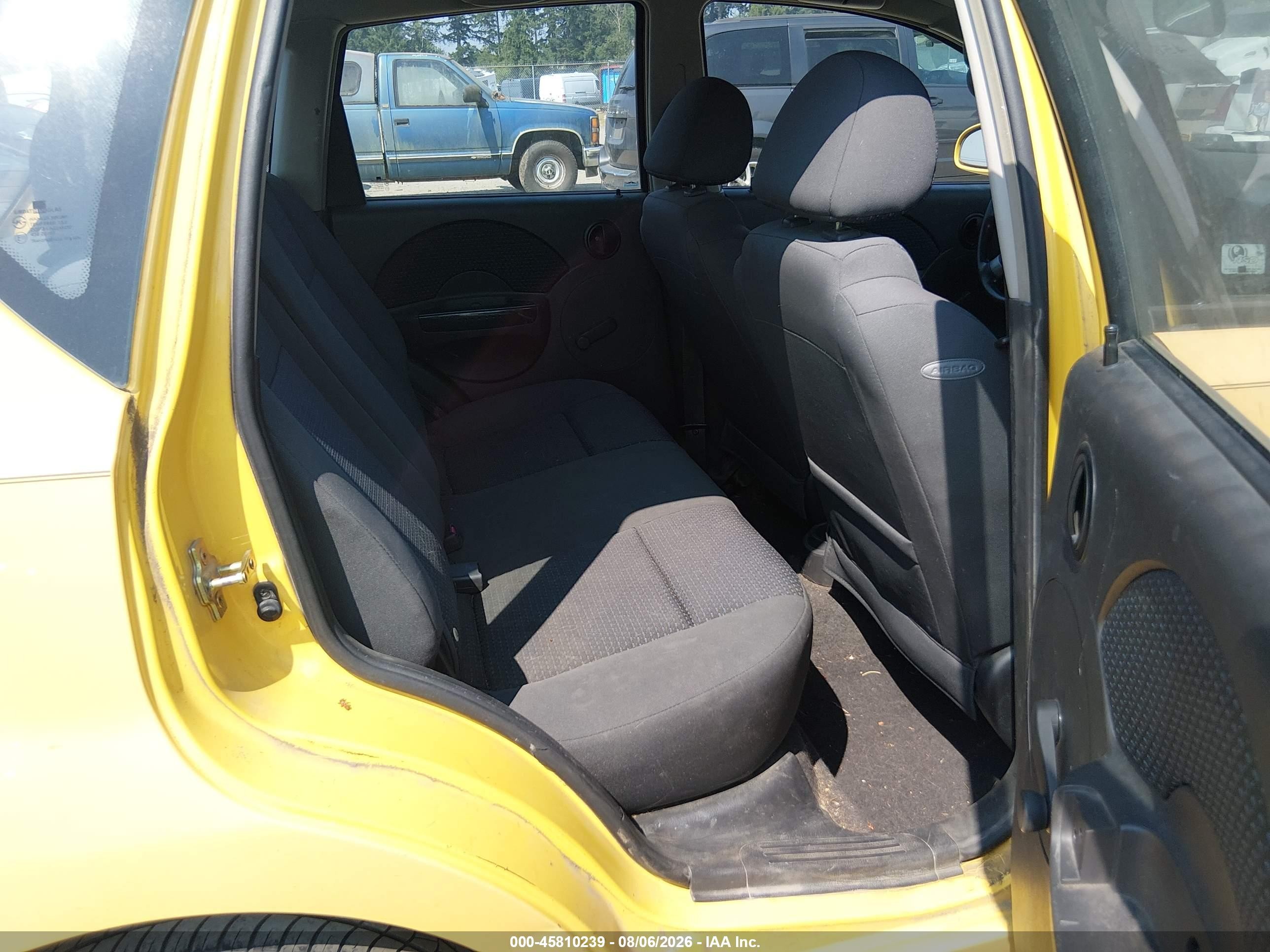 2006 Chevrolet Aveo Ls Yellow vin: KL1TD66696B652622
