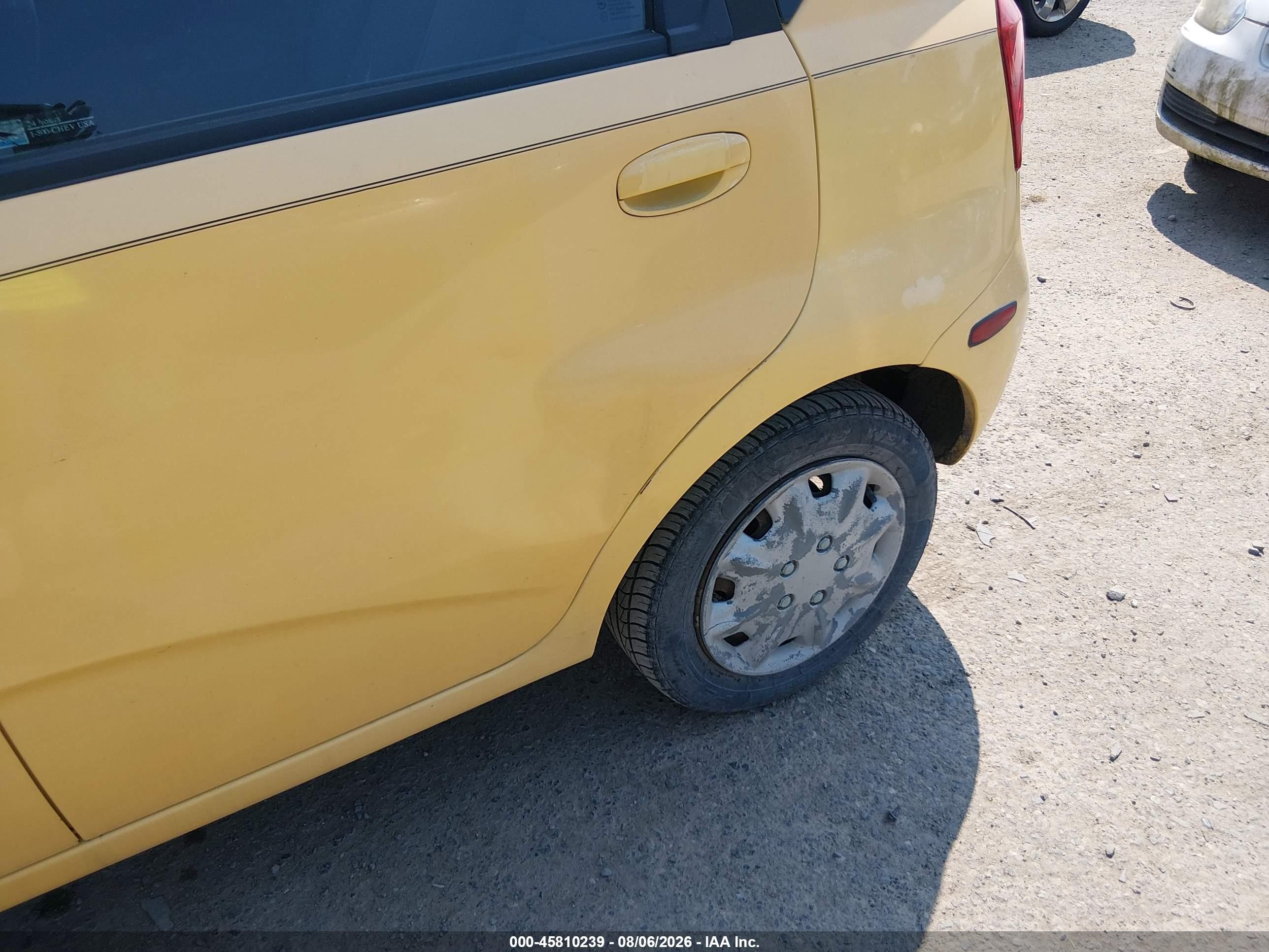 2006 Chevrolet Aveo Ls Yellow vin: KL1TD66696B652622