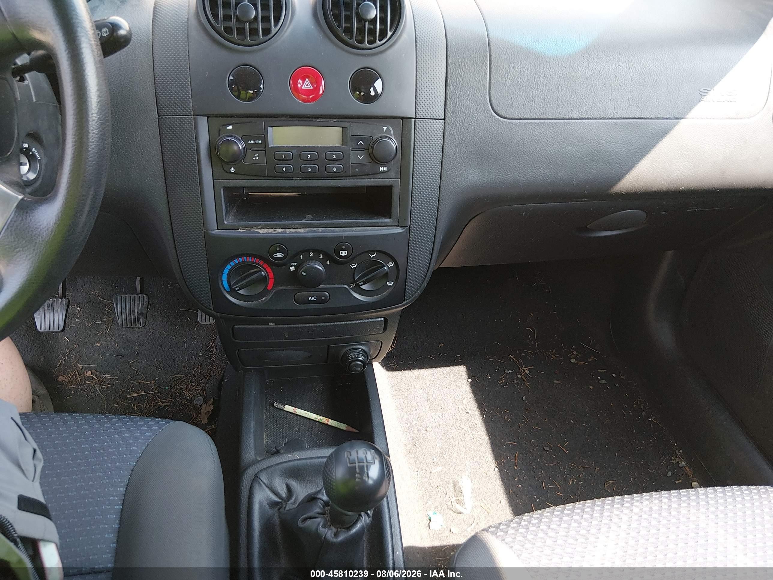 2006 Chevrolet Aveo Ls Yellow vin: KL1TD66696B652622