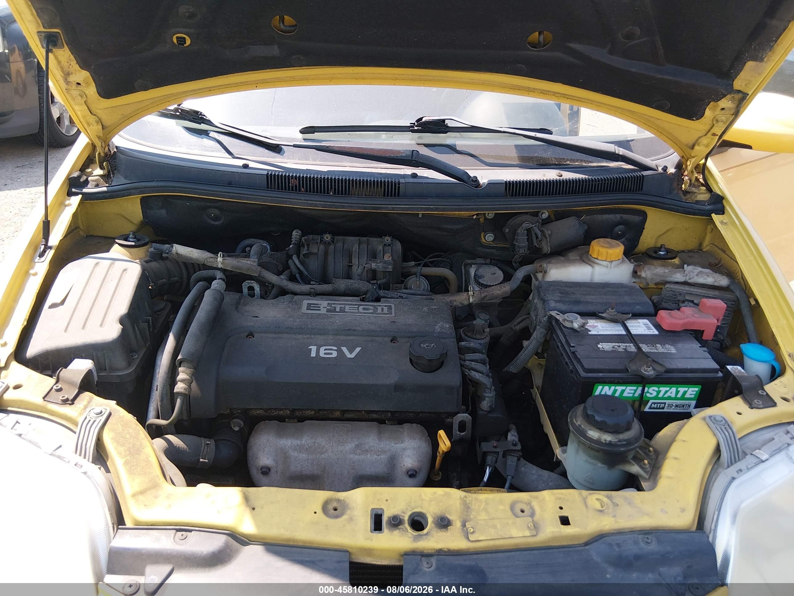 2006 Chevrolet Aveo Ls Yellow vin: KL1TD66696B652622