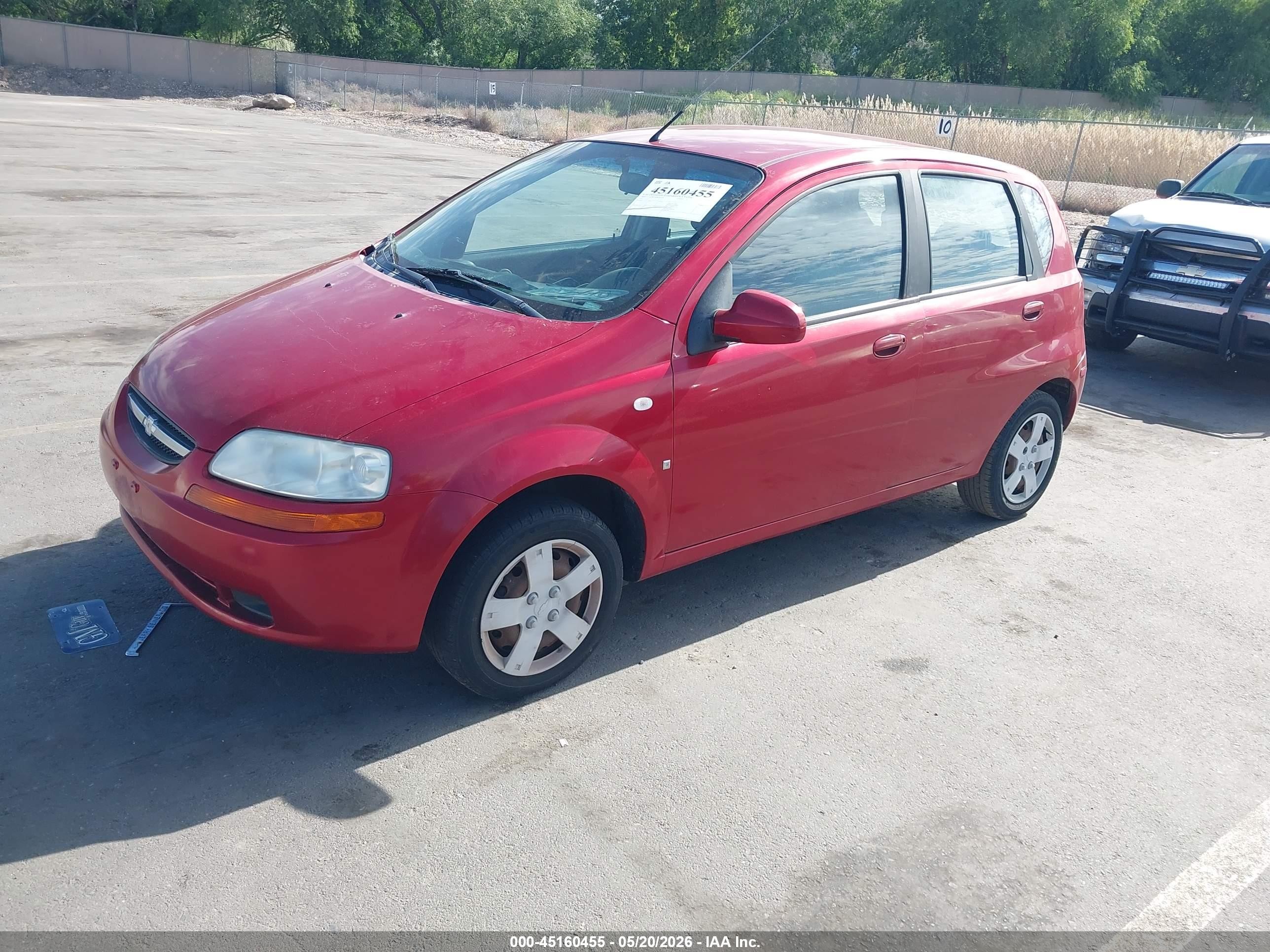 2007 Chevrolet Aveo 5 Special Value Red vin: KL1TD66697B779212
