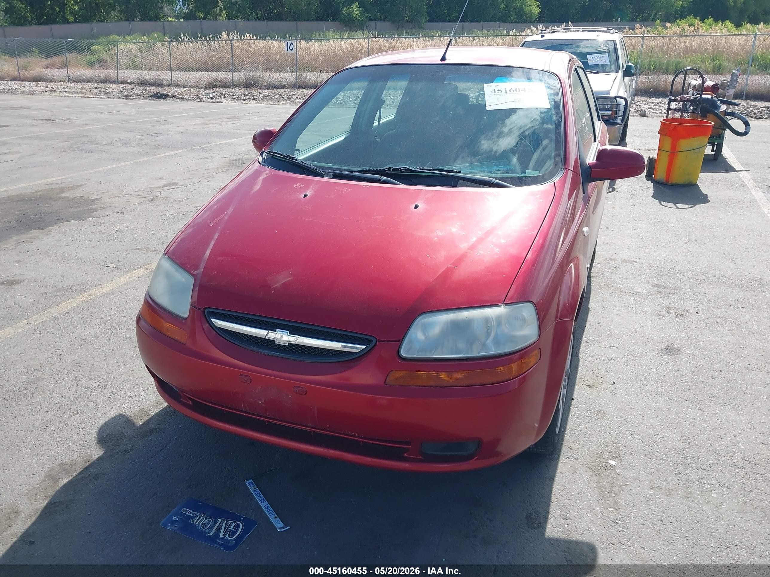 2007 Chevrolet Aveo 5 Special Value Red vin: KL1TD66697B779212