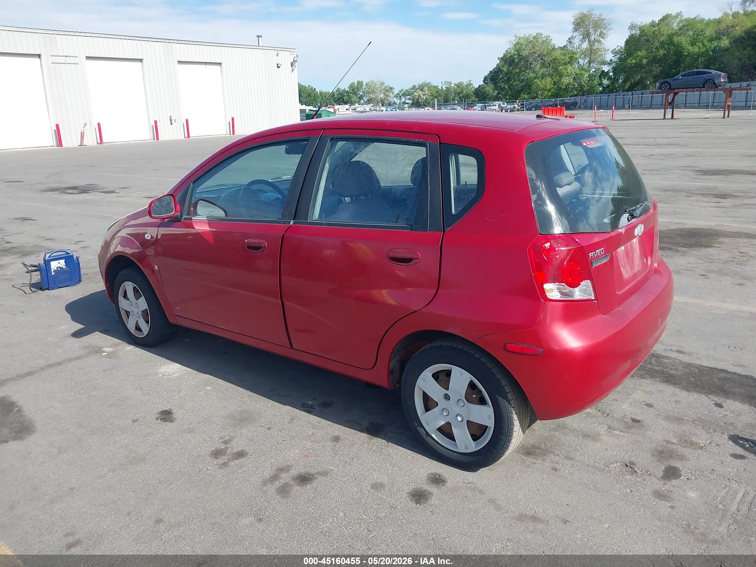 2007 Chevrolet Aveo 5 Special Value Red vin: KL1TD66697B779212