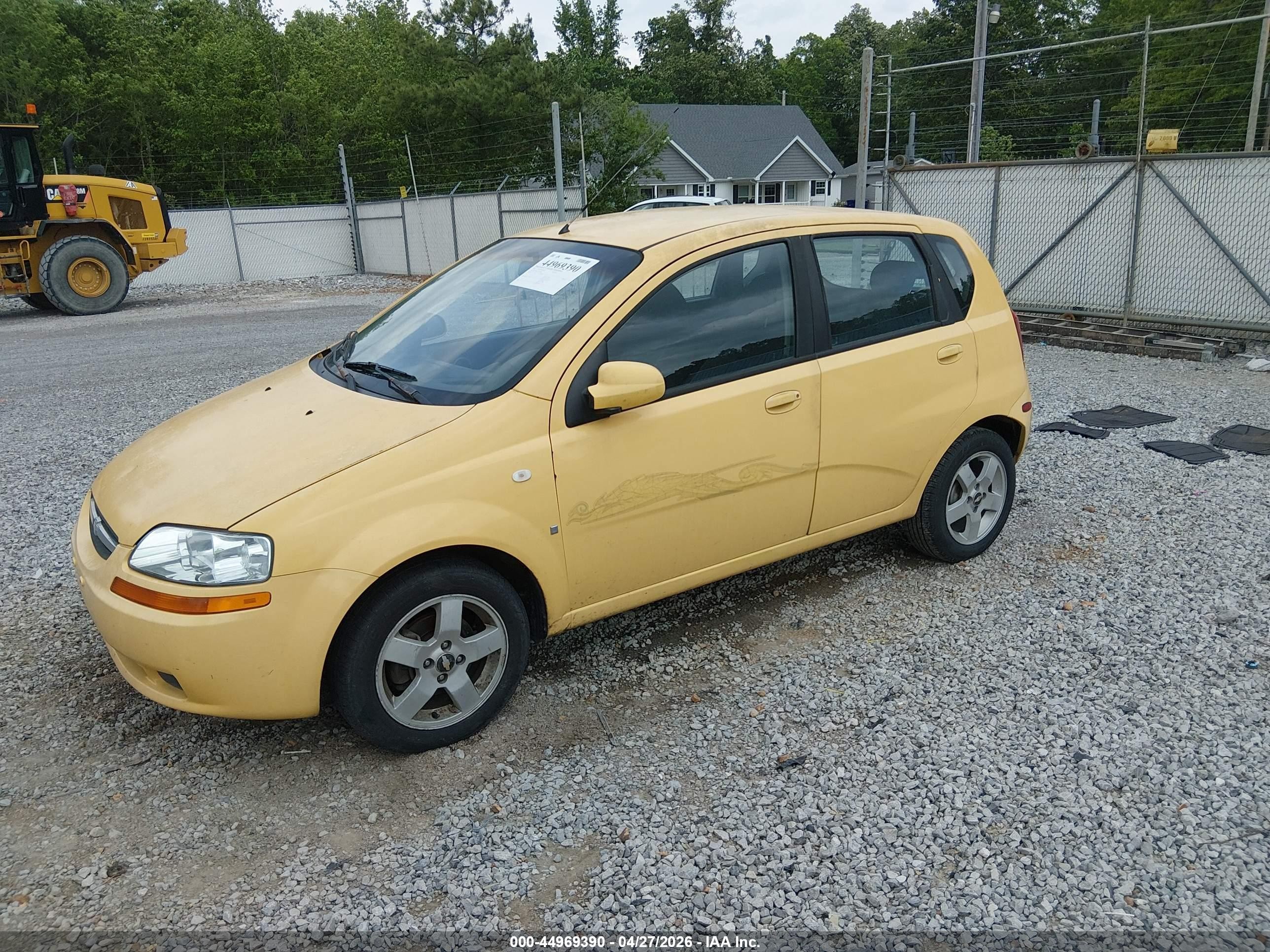 2007 Chevrolet Aveo 5 Ls Yellow vin: KL1TD666X7B721061