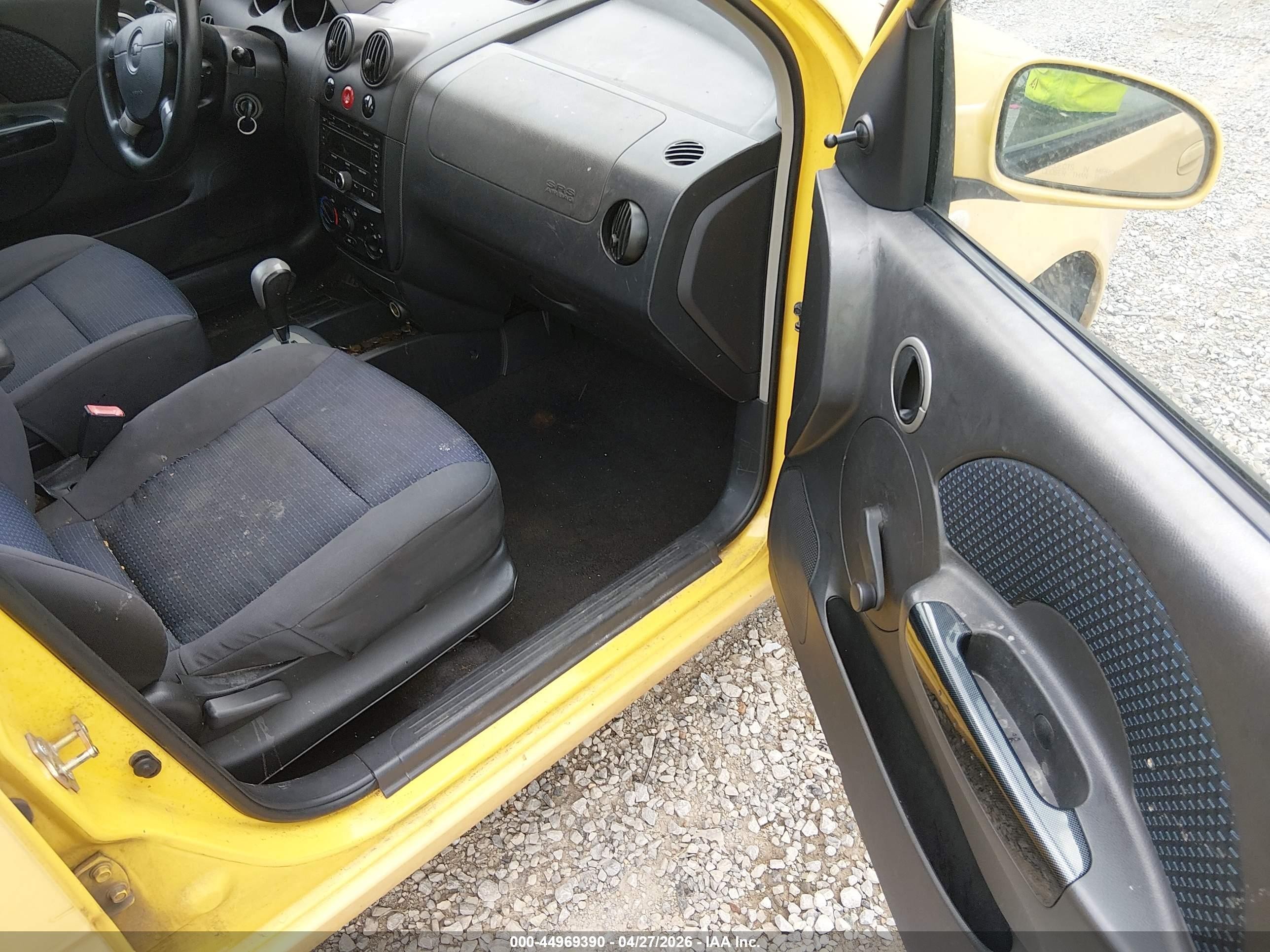 2007 Chevrolet Aveo 5 Ls Yellow vin: KL1TD666X7B721061
