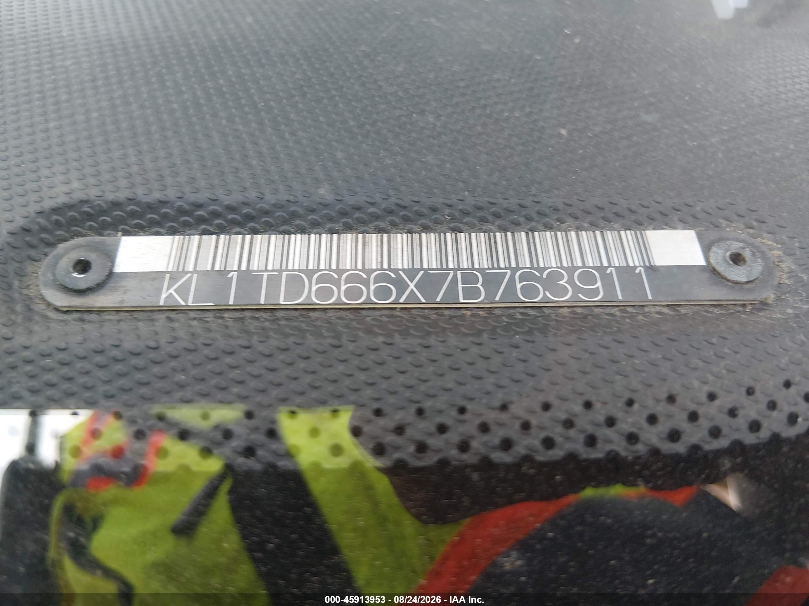 2007 Chevrolet Aveo Svm Silver vin: KL1TD666X7B763911