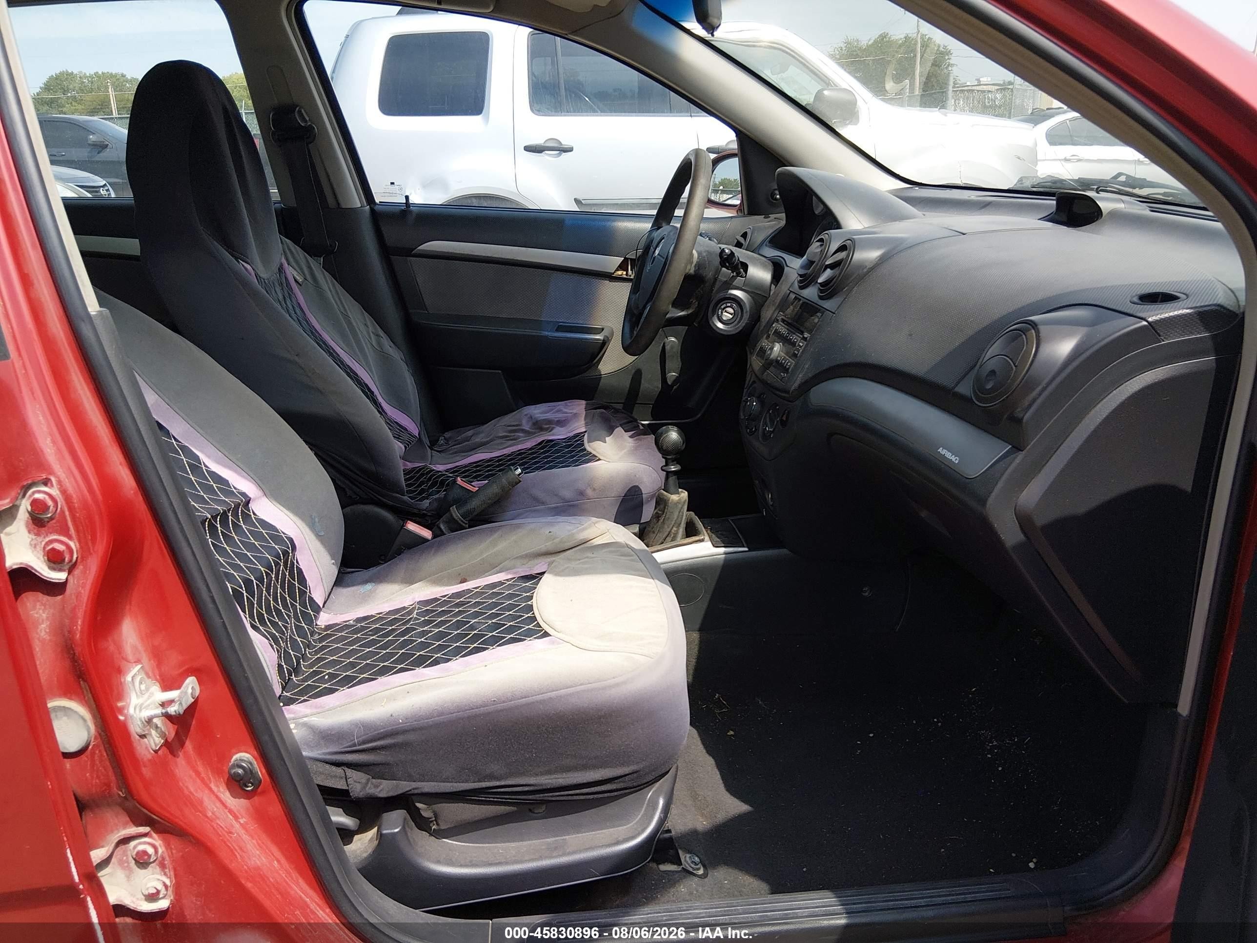 2009 Chevrolet Aveo Lt Красный vin: KL1TD66E29B335180