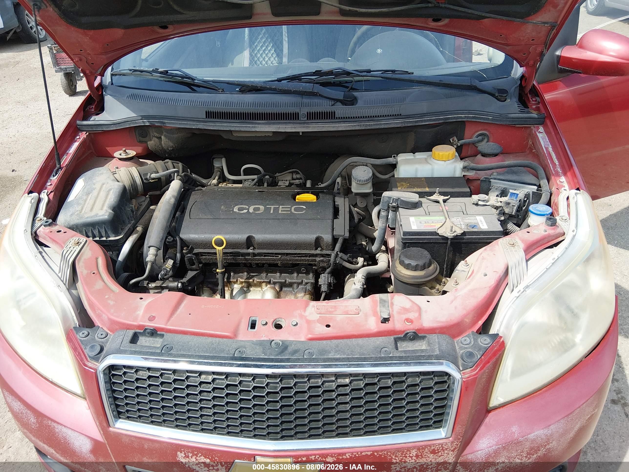 2009 Chevrolet Aveo Lt Красный vin: KL1TD66E29B335180