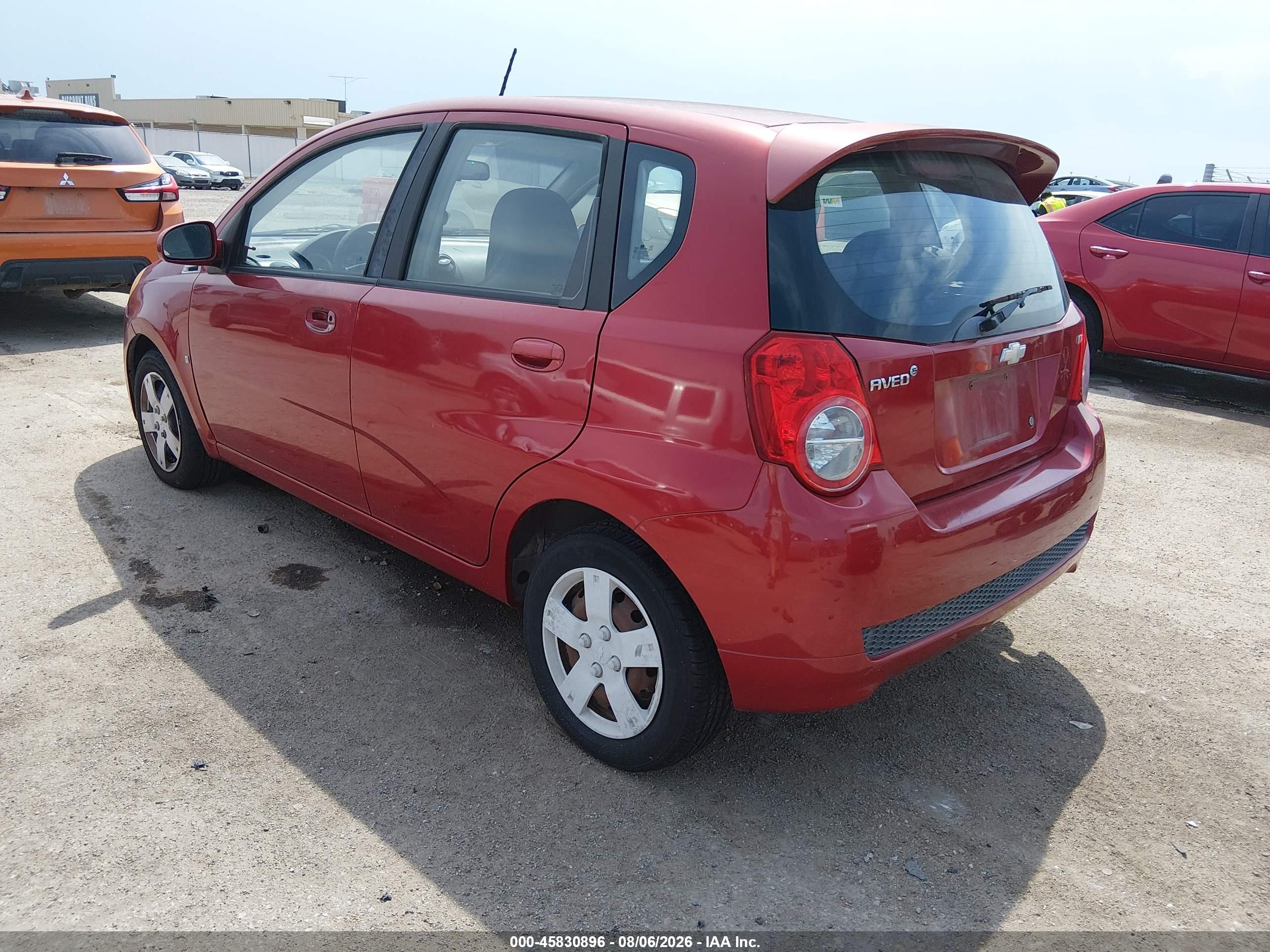 2009 Chevrolet Aveo Lt Красный vin: KL1TD66E29B335180