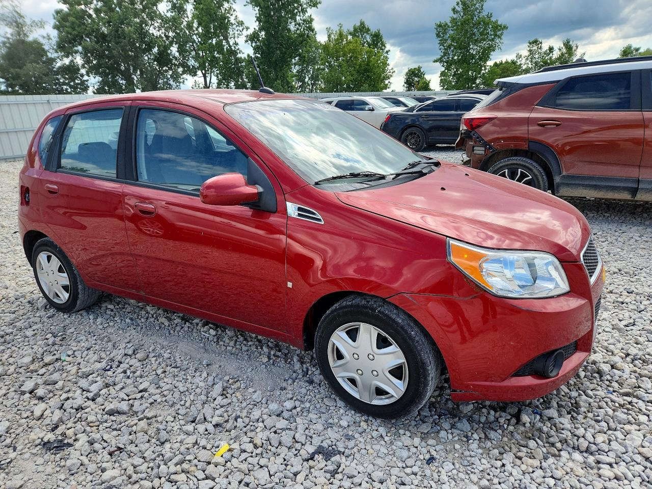 2009 Chevrolet Aveo Ls Burgundy vin: KL1TD66E29B649802
