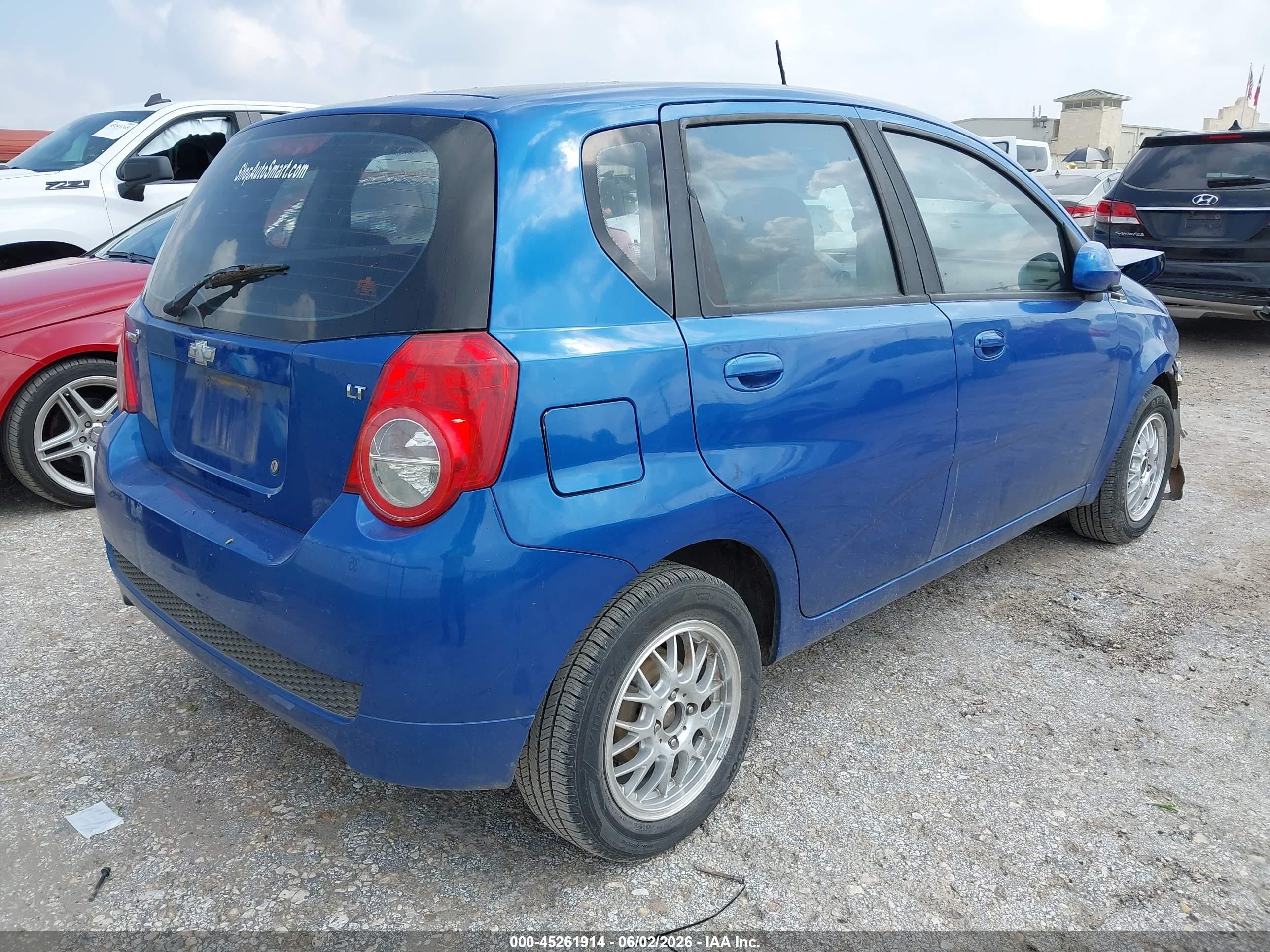 2009 Chevrolet Aveo Lt Blue vin: KL1TD66E39B301720