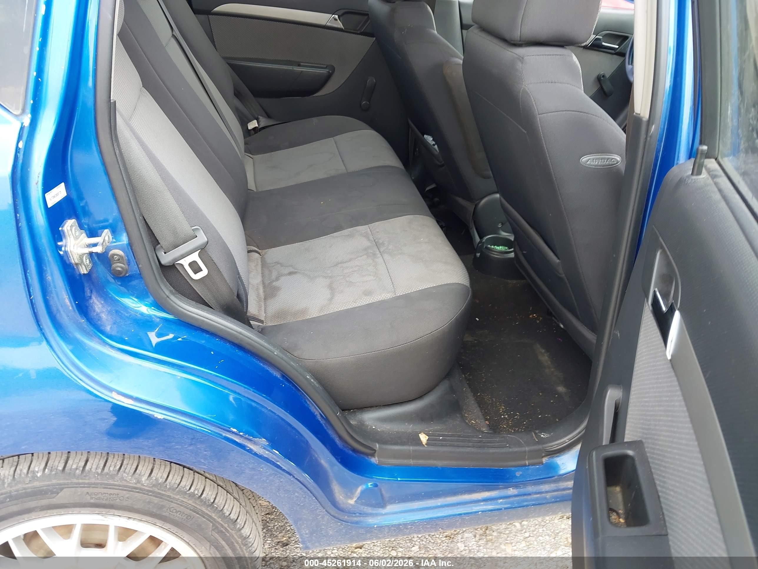 2009 Chevrolet Aveo Lt Blue vin: KL1TD66E39B301720
