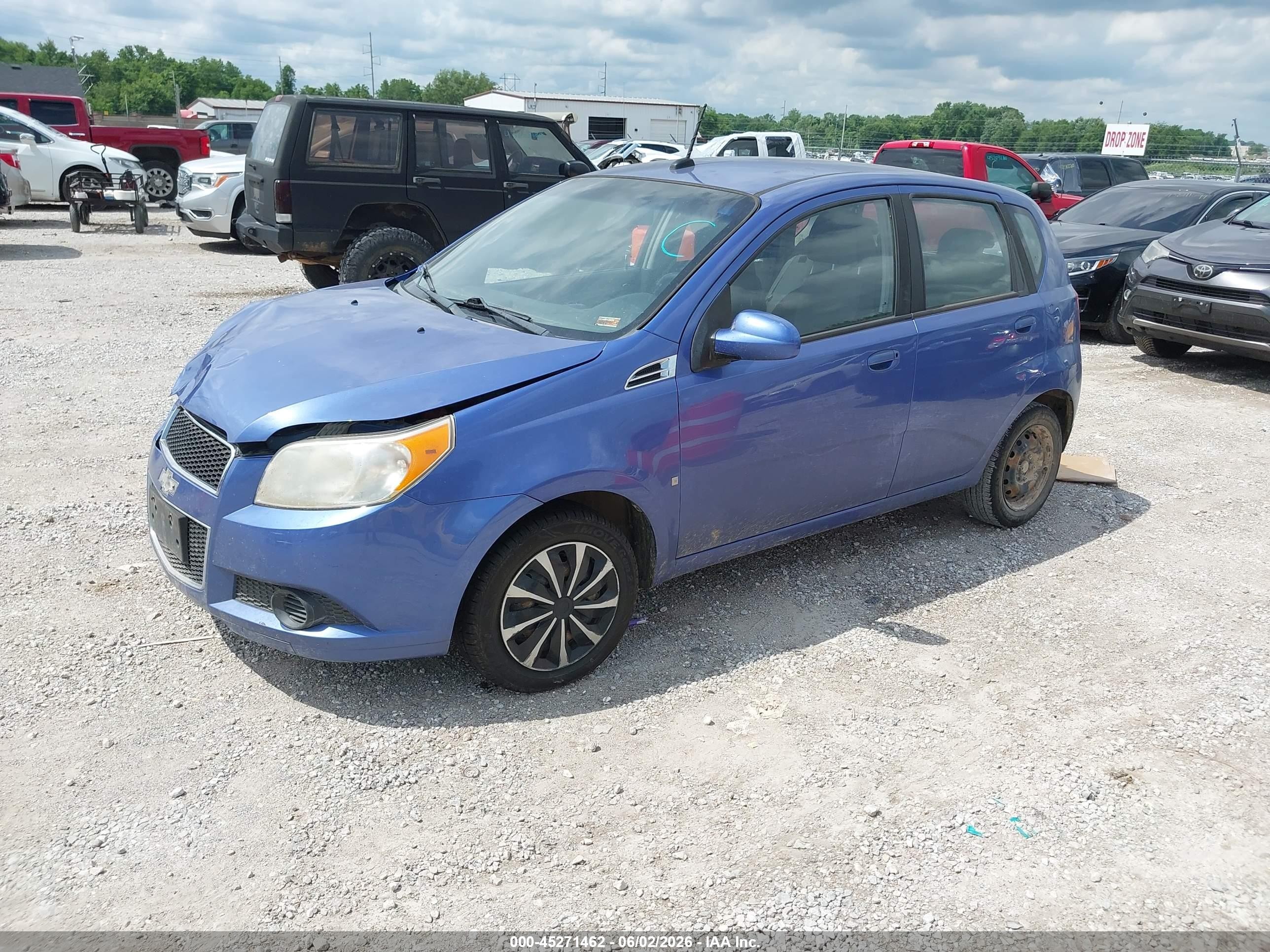 2009 Chevrolet Aveo Lt Blue vin: KL1TD66E39B318386