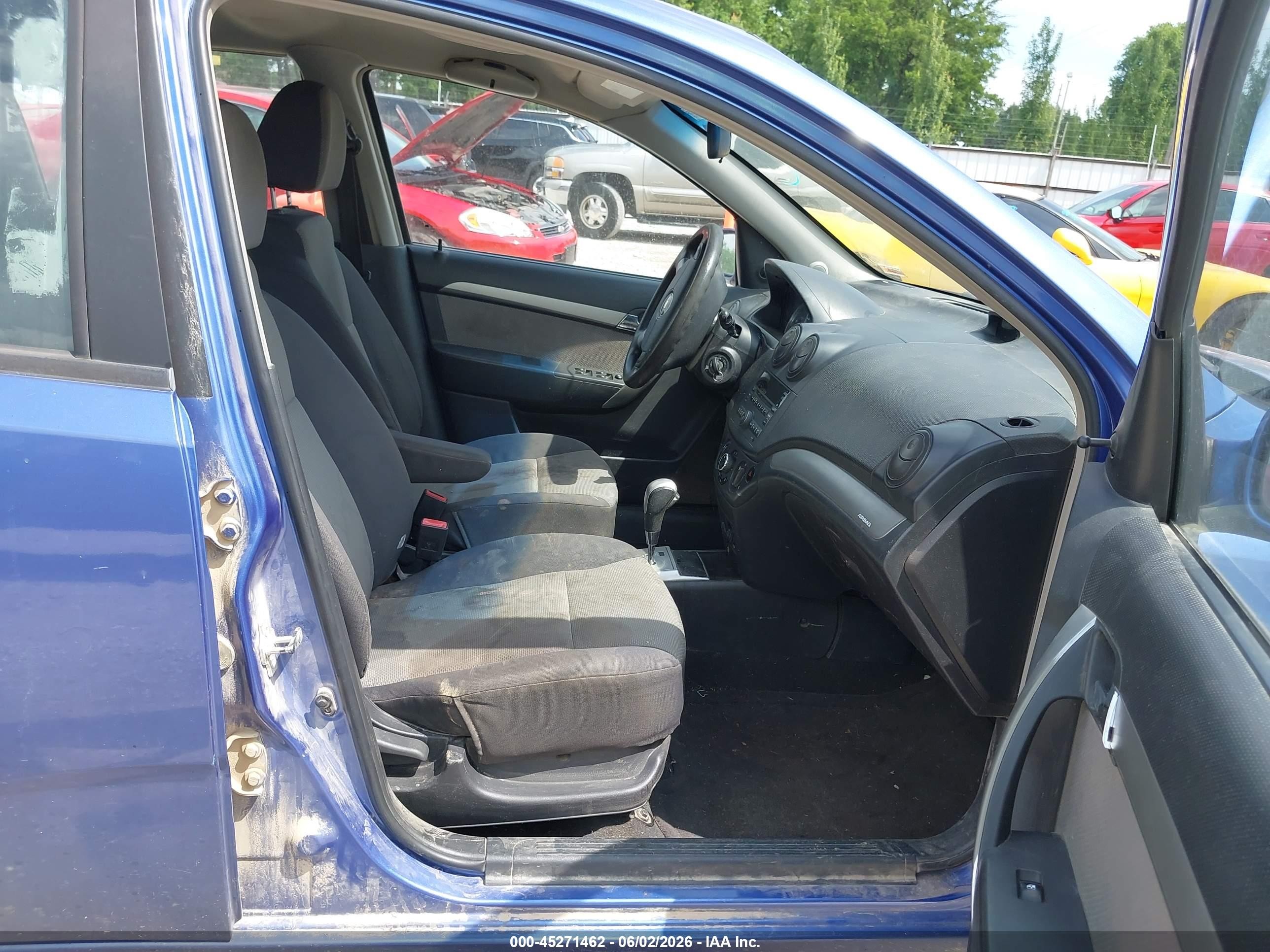 2009 Chevrolet Aveo Lt Blue vin: KL1TD66E39B318386