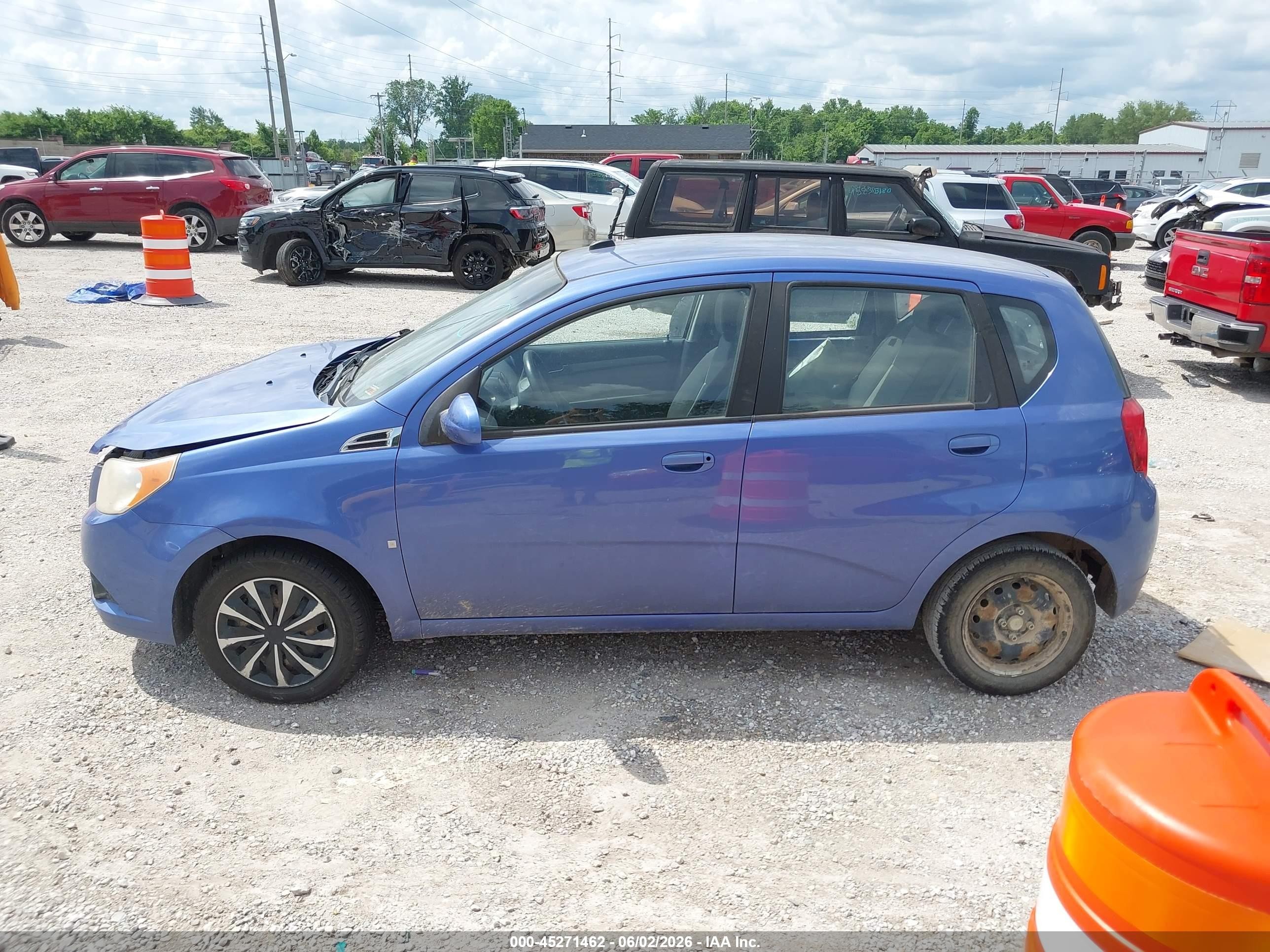 2009 Chevrolet Aveo Lt Blue vin: KL1TD66E39B318386