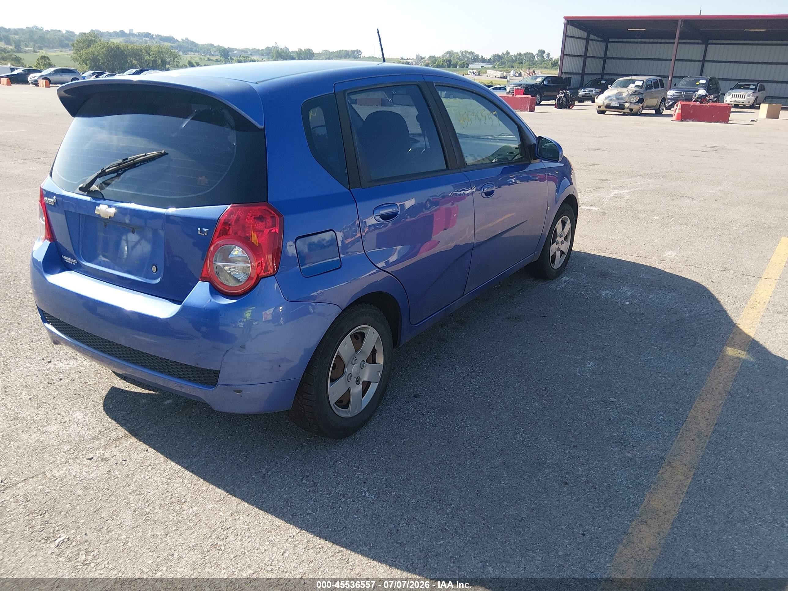 2009 Chevrolet Aveo Lt Синий vin: KL1TD66E59B323802