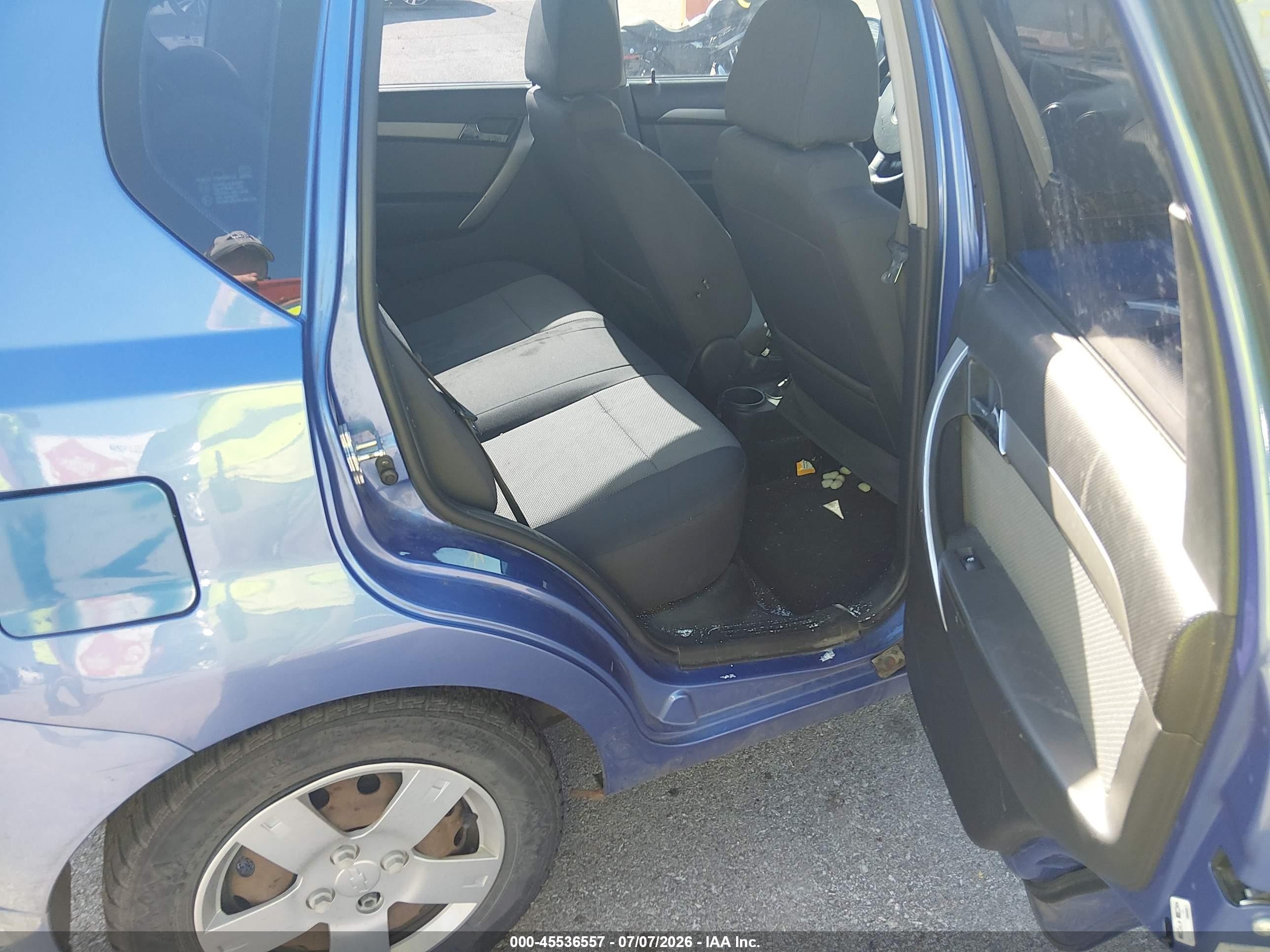 2009 Chevrolet Aveo Lt Синий vin: KL1TD66E59B323802