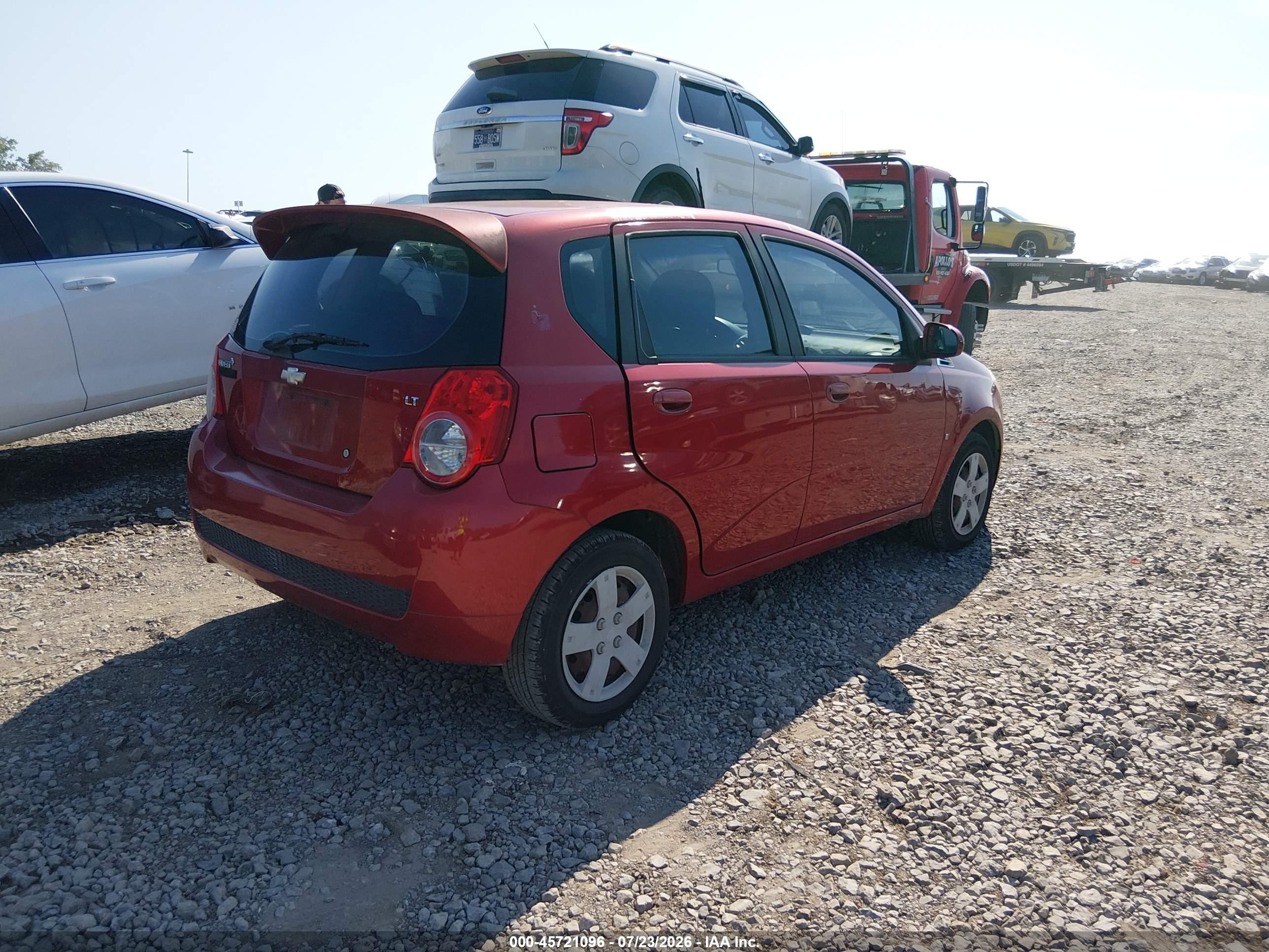 2009 Chevrolet Aveo Lt Красный vin: KL1TD66E59B639569