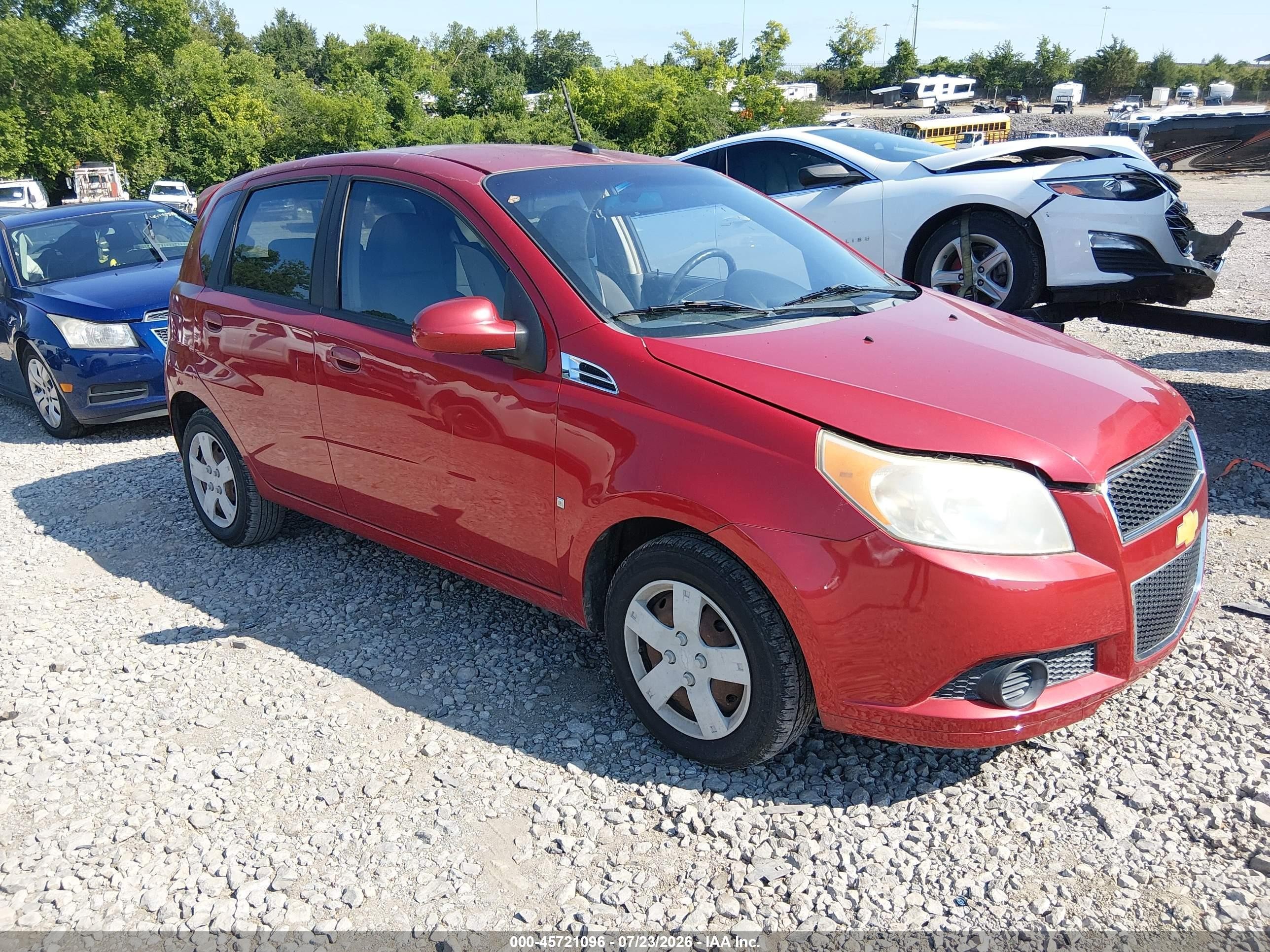 2009 Chevrolet Aveo Lt Красный vin: KL1TD66E59B639569