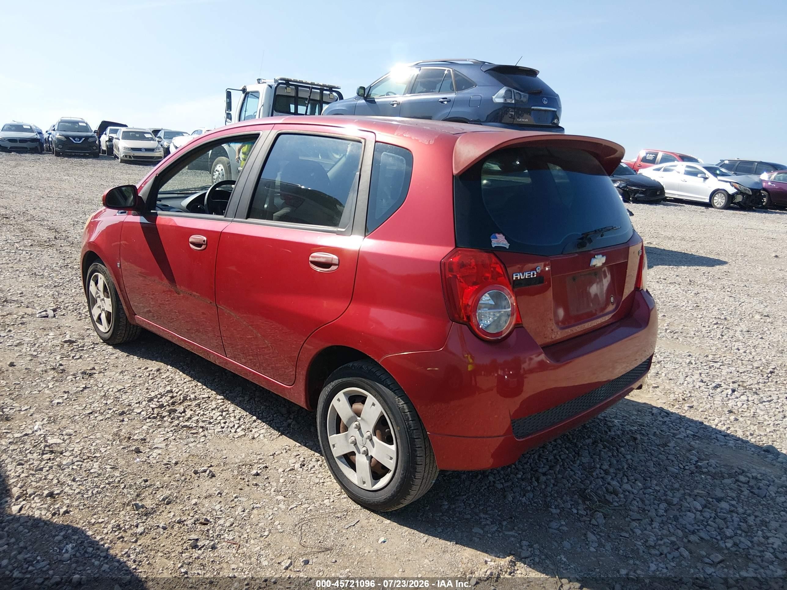 2009 Chevrolet Aveo Lt Красный vin: KL1TD66E59B639569