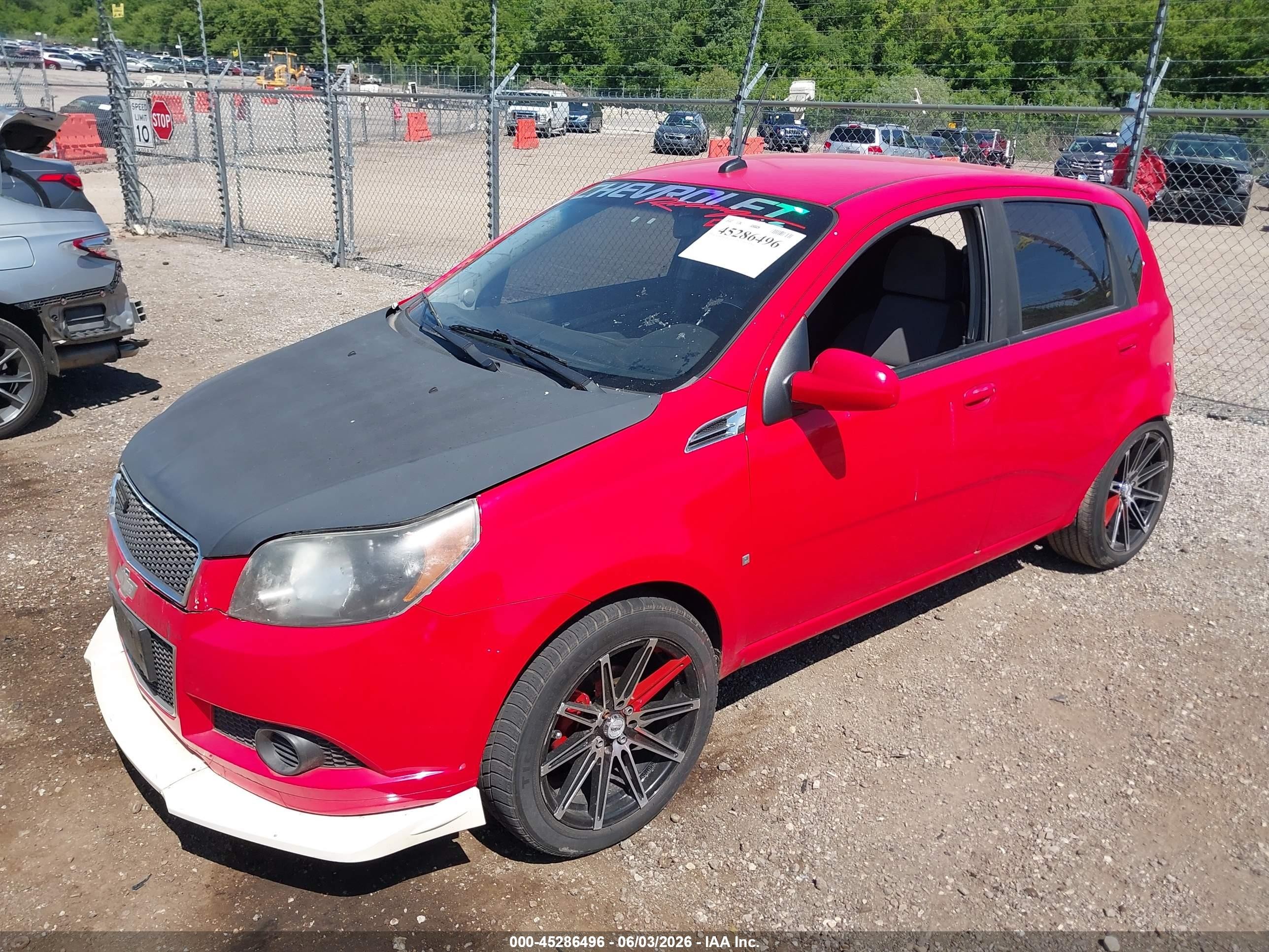 2009 Chevrolet Aveo Lt Red vin: KL1TD66E79B332064
