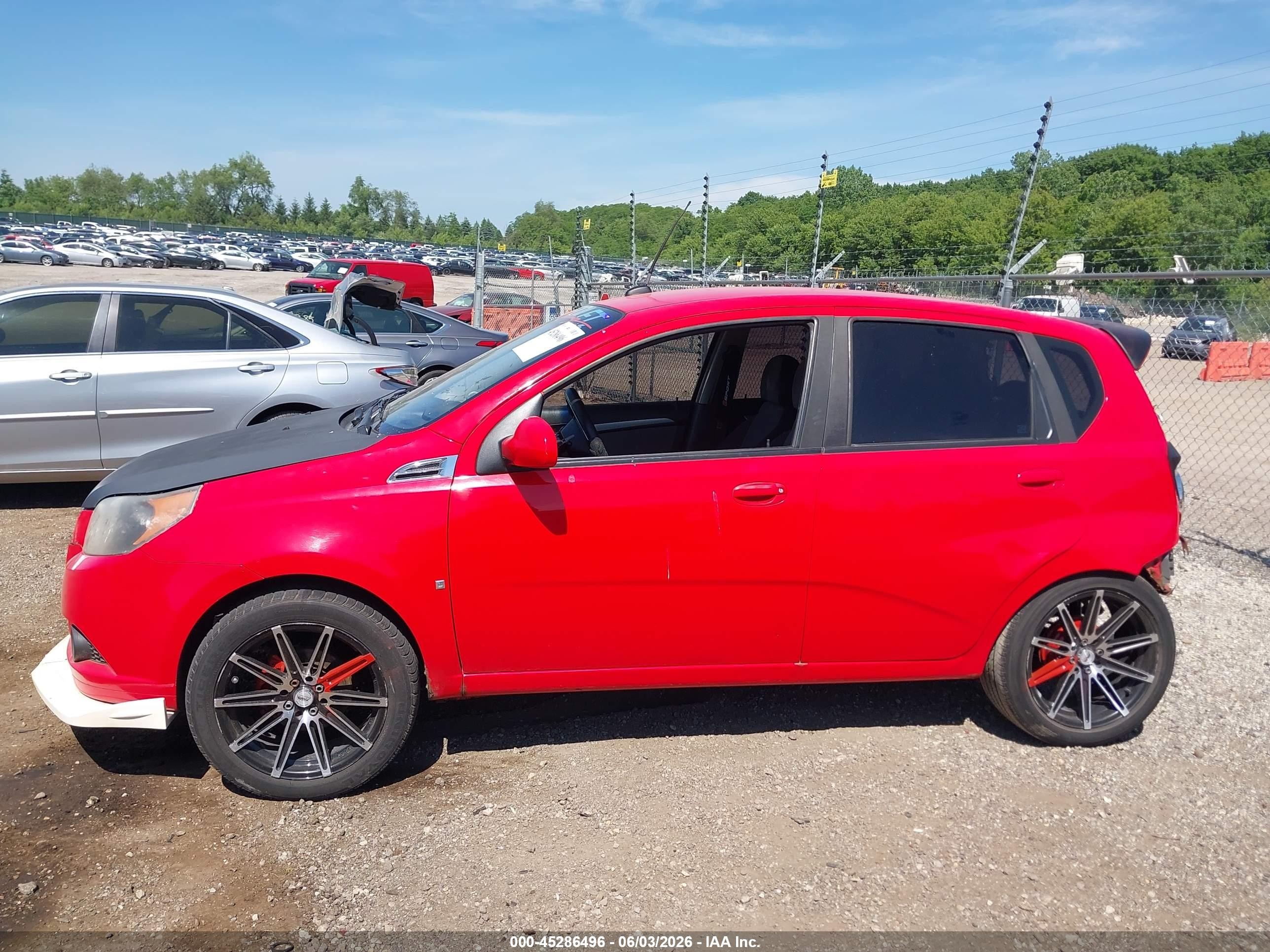 2009 Chevrolet Aveo Lt Red vin: KL1TD66E79B332064