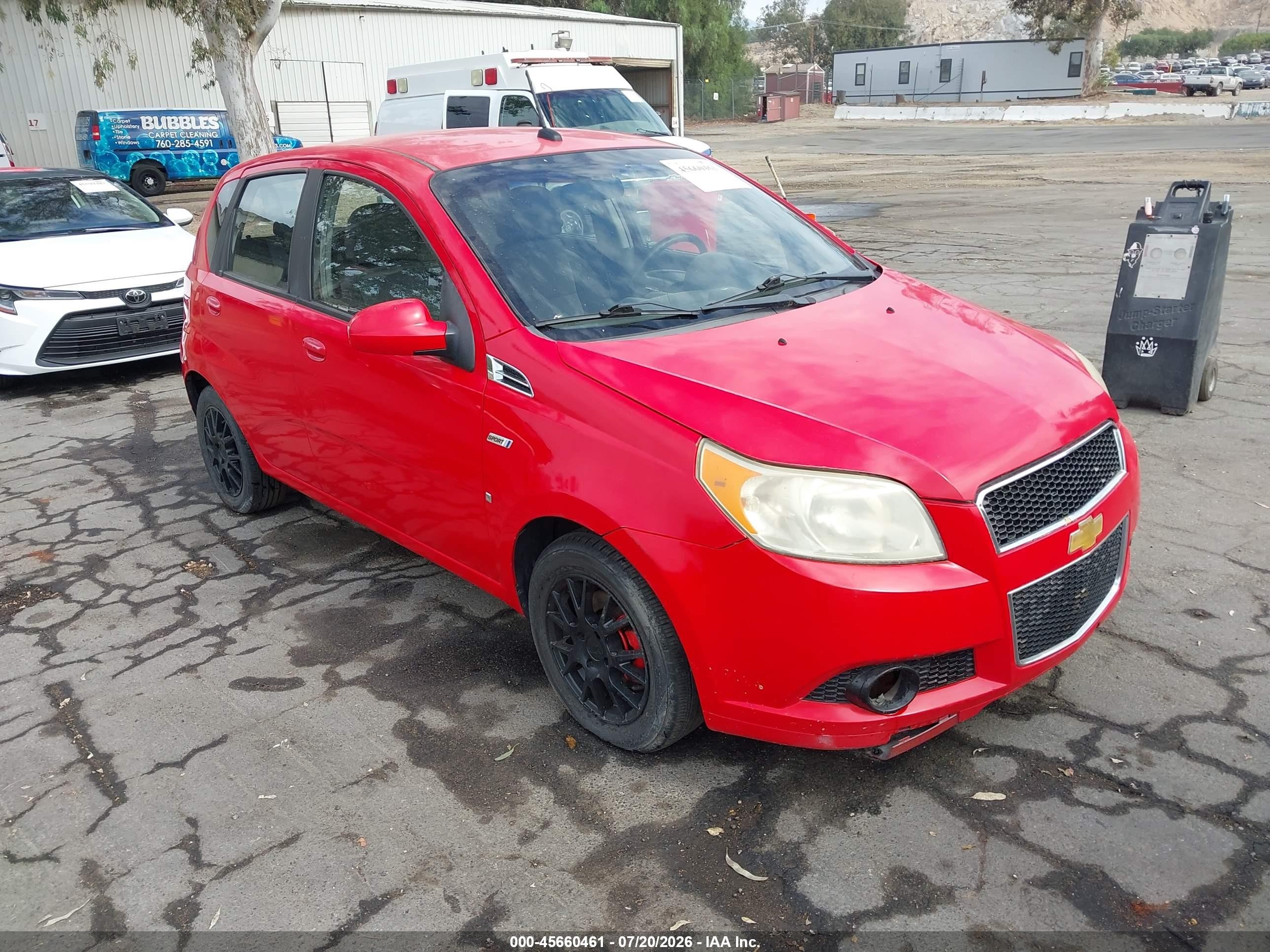 2009 Chevrolet Aveo Ls Красный vin: KL1TD66E79B618965